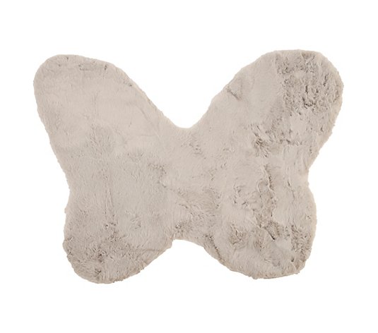 MONT CHALET Teppich Schmetterling Kaninchenfell-Imitat waschbar, ca. 60x80cm