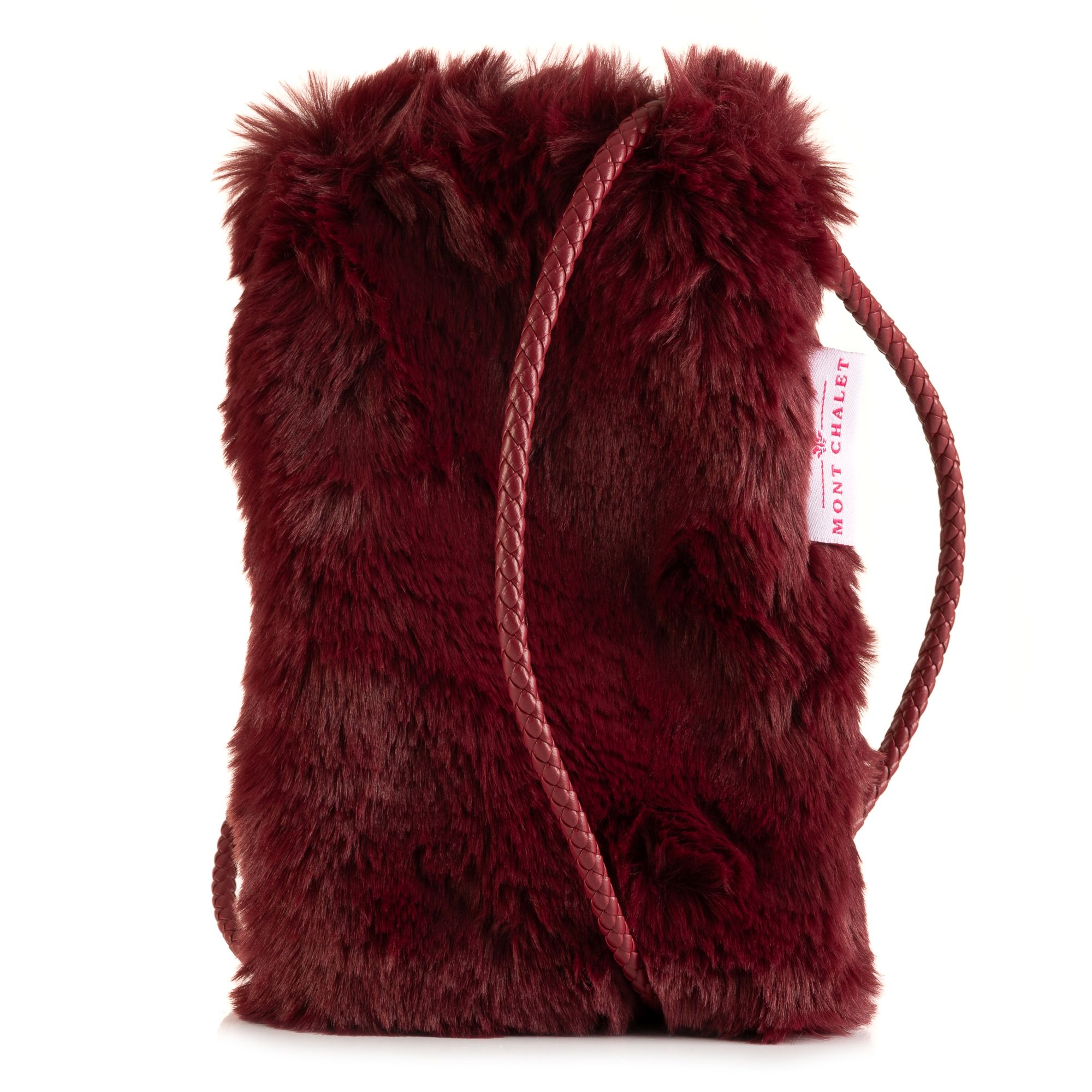 MONT CHALET Handytasche Webpelz-/Fellimitat Trageriemen one size, ca. 12x20cm