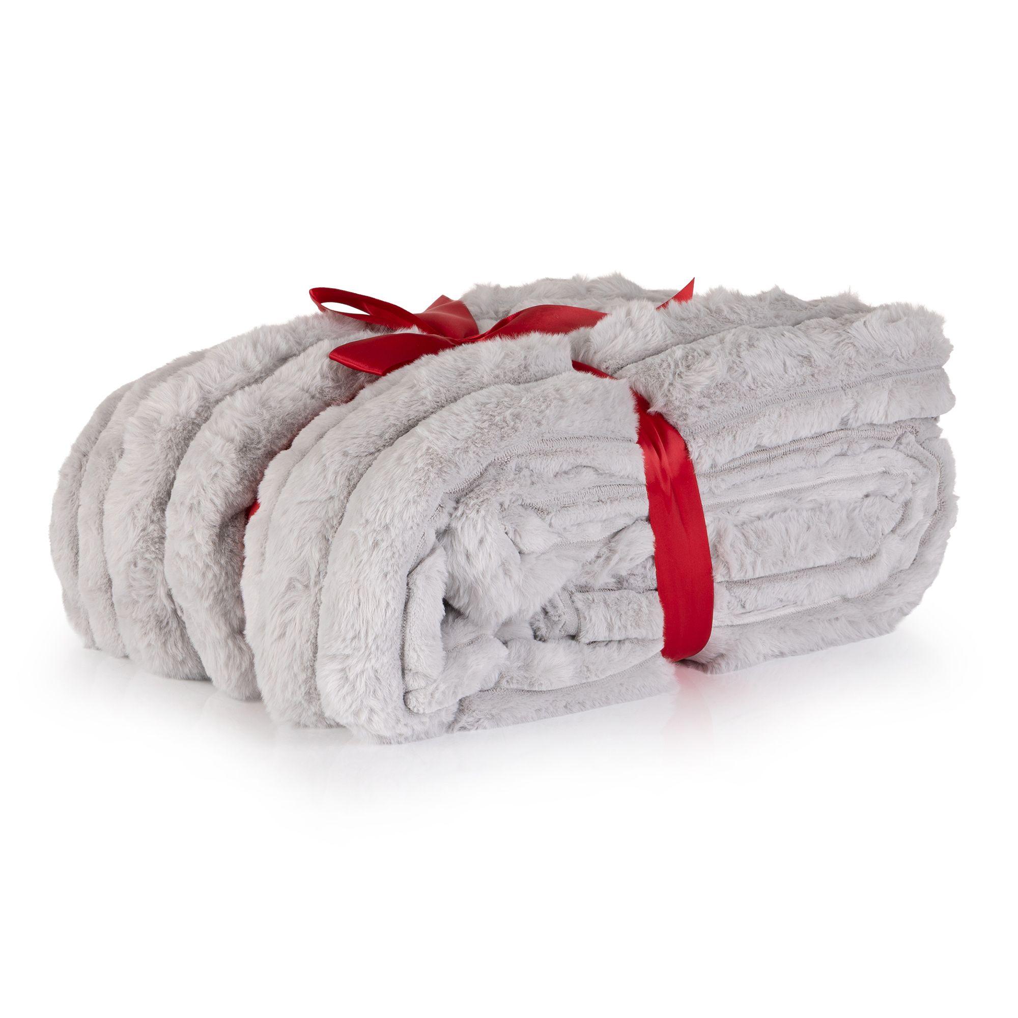 MONT CHALET Fellimitat-Plaid Cordstruktur Mikrofaser-Rückseite waschbar, 150x200cm