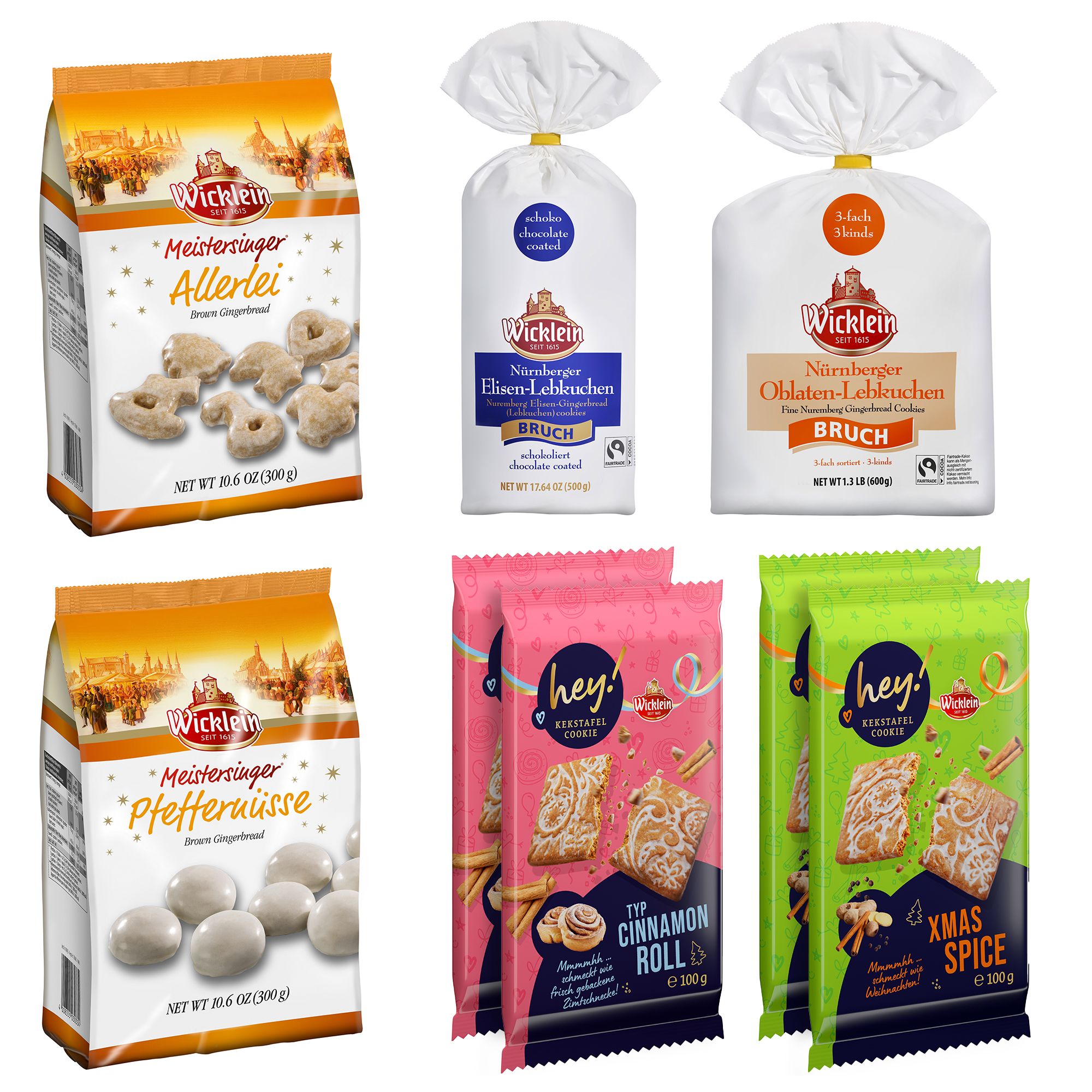 WICKLEIN Vielfalt Paket 6 versch. Sorten exklusiv bei QVC 8 Packungen, 2.100g