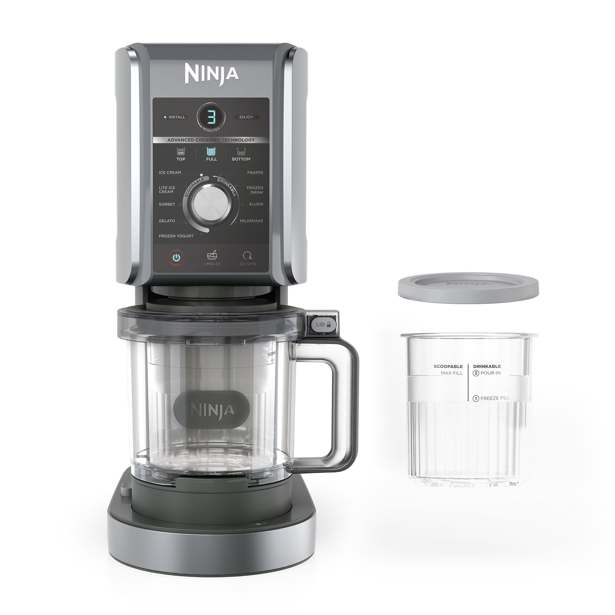 NINJA® NC502EU Creami Deluxe 10-in-1 Eismaschine inkl. 2x 709ml Becher Leistung 800W