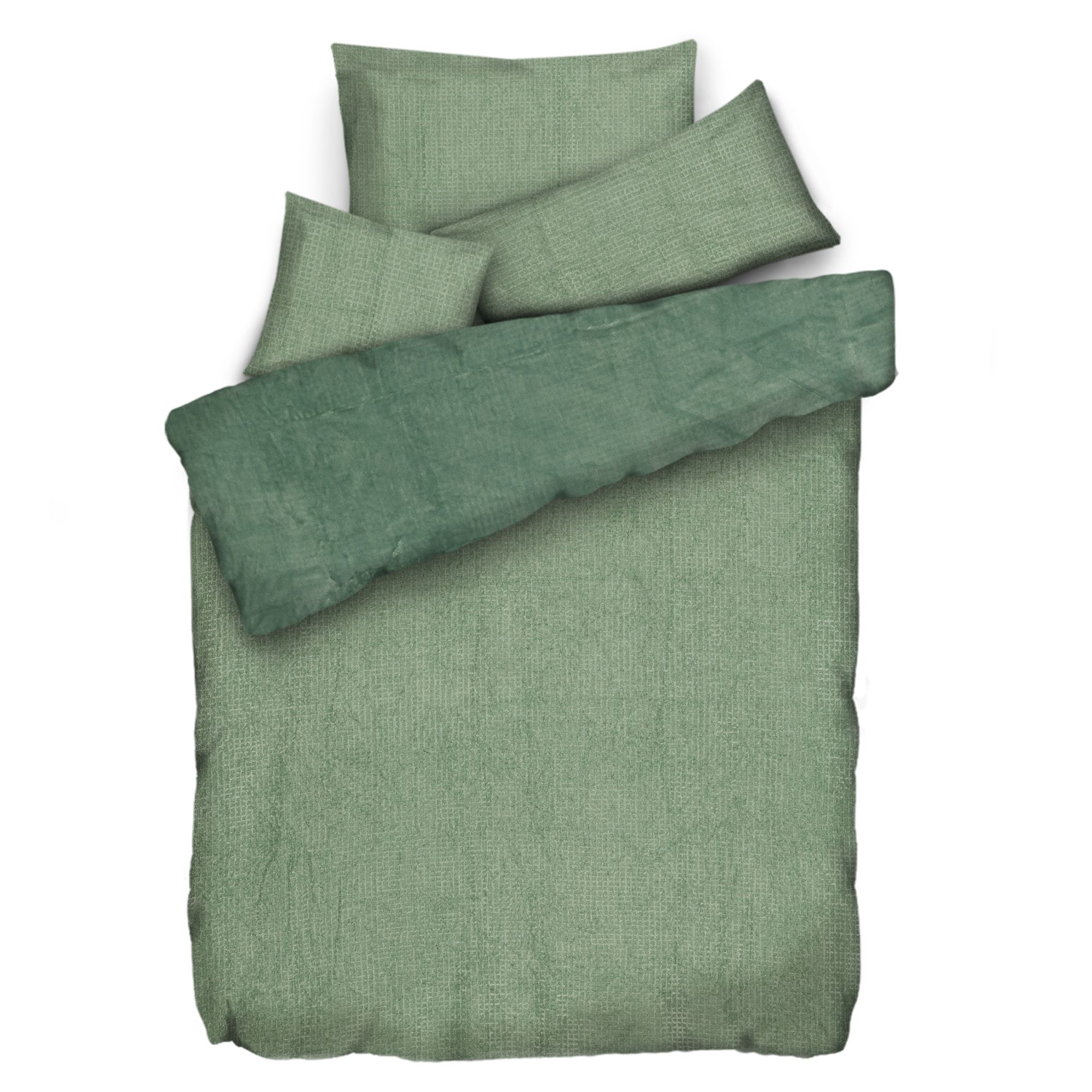 MONT CHALET Wendebettwäsche Piqué-Optik Mikrofaser Einzelbett, 4tlg.