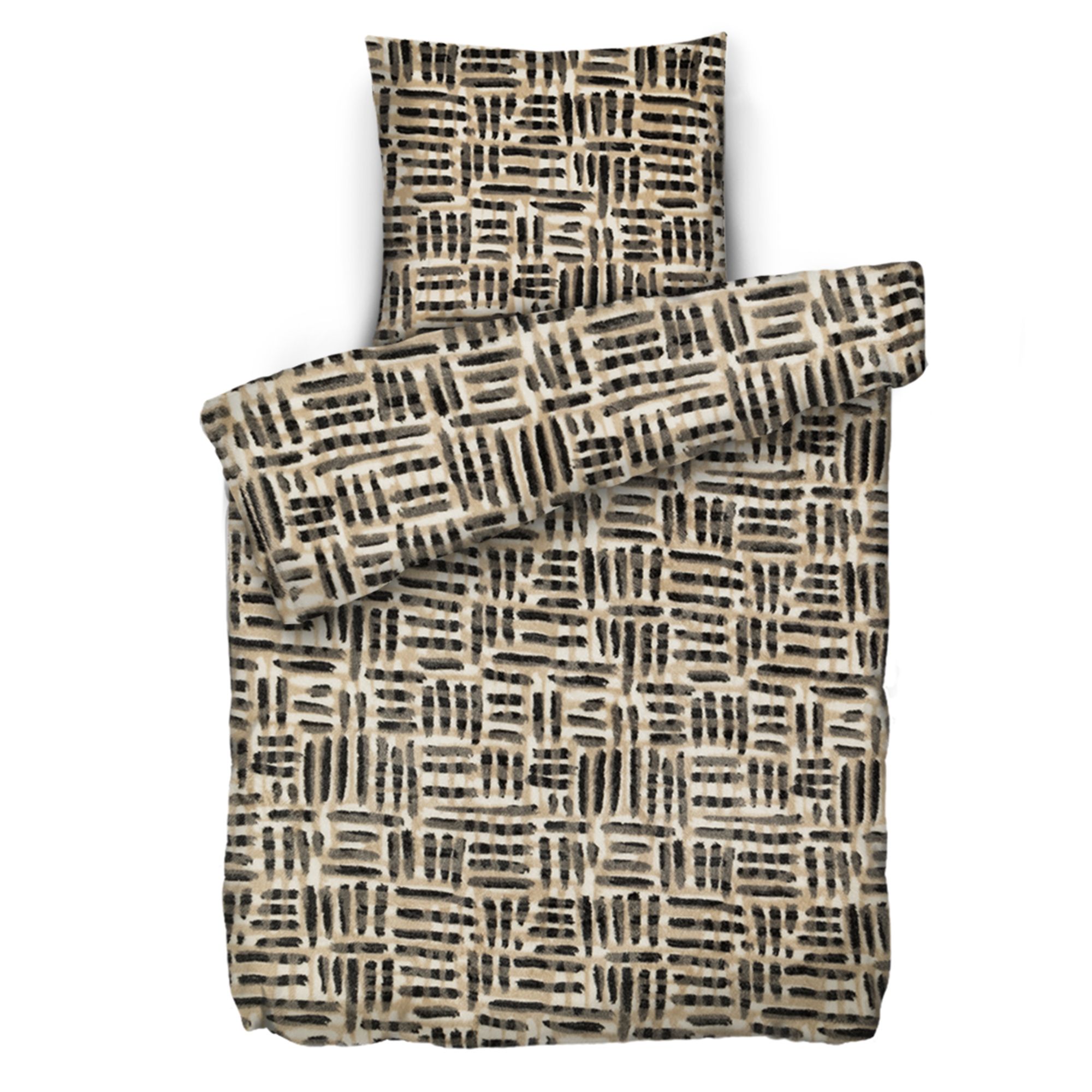 BADIZIO Classic Bettwäsche Grafik-Design Mikrofaser Plüsch Einzelbett, 2tlg.