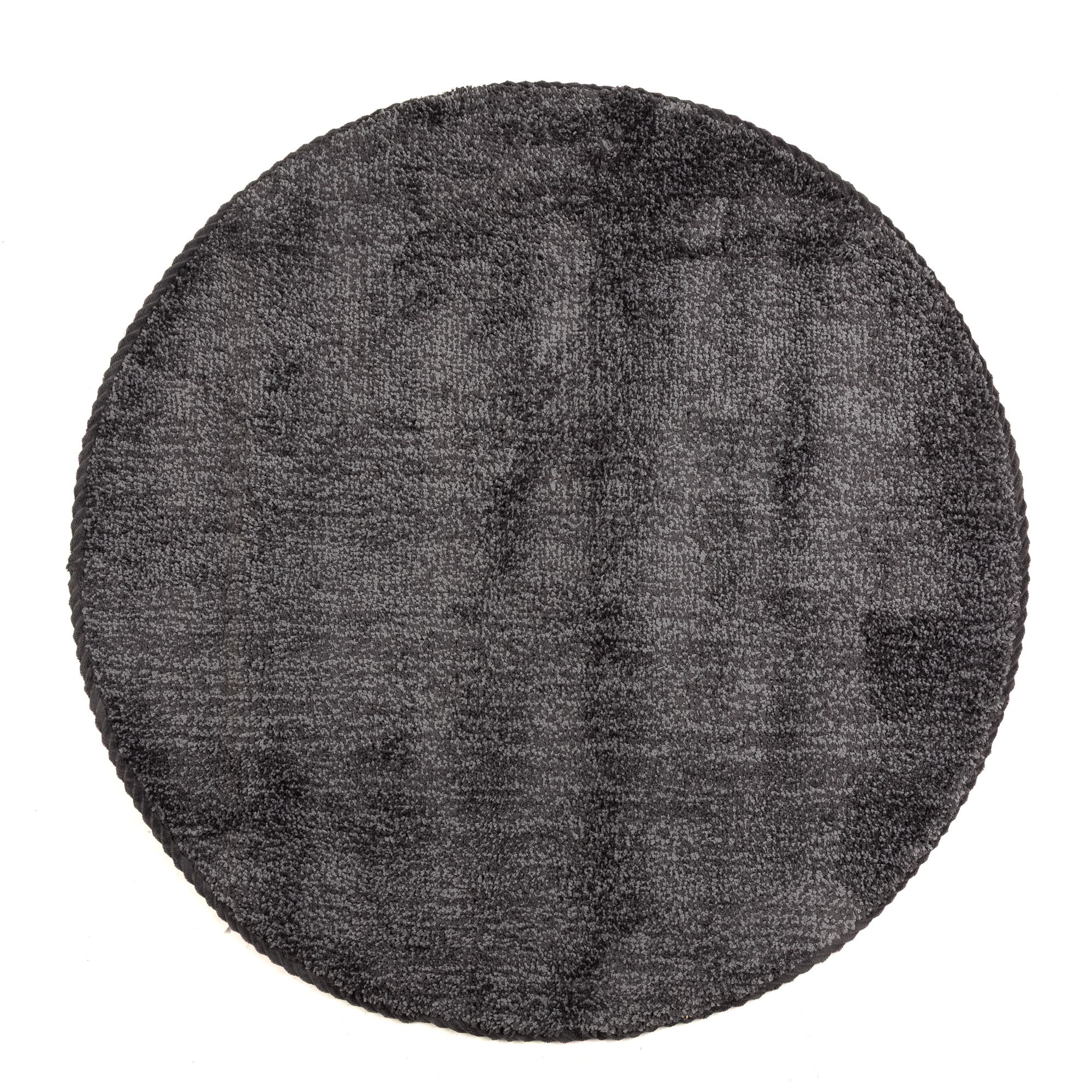 CASA FONDO Fußmatte melange dekorative Paspel Mikrofaser, waschbar rund, Ø ca. 100cm