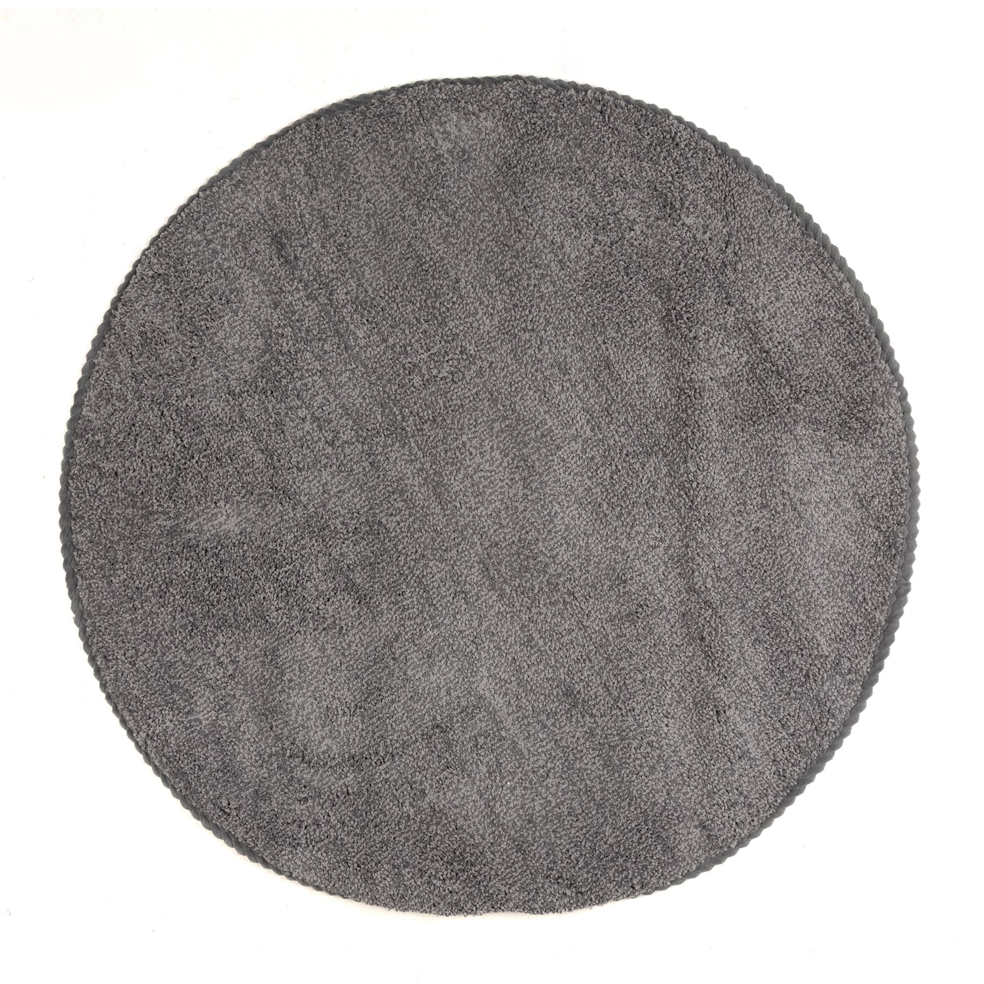 CASA FONDO Fußmatte melange dekorative Paspel Mikrofaser, waschbar rund, Ø ca. 100cm