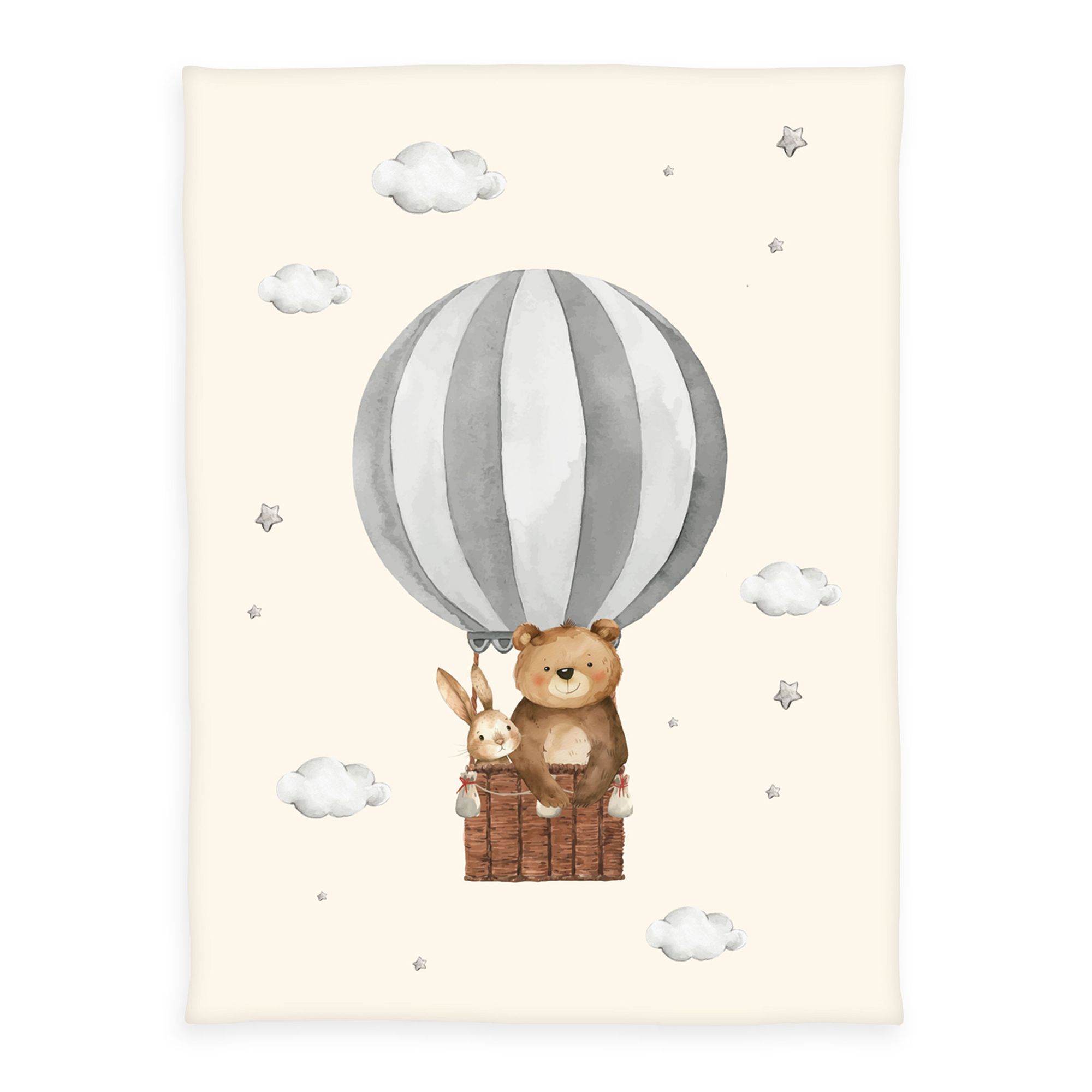 babybest® Kuscheldecke Ballonfahrt Flausch ca. 75x100cm