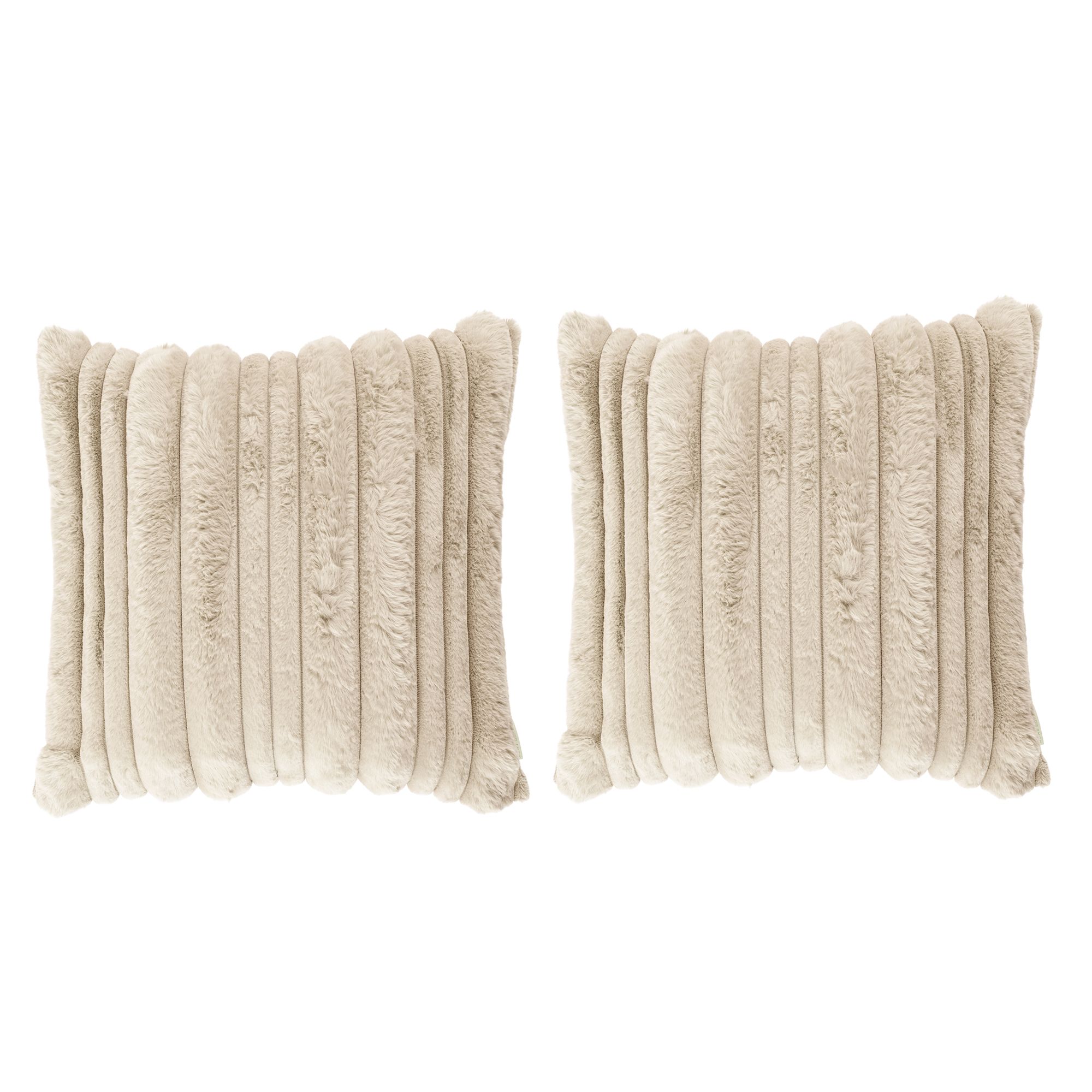 MONT CHALET Premium-Kissenhüllen Cord-Streifen Mikrofaser-Abseite ca. 50x50cm, 2 Stück