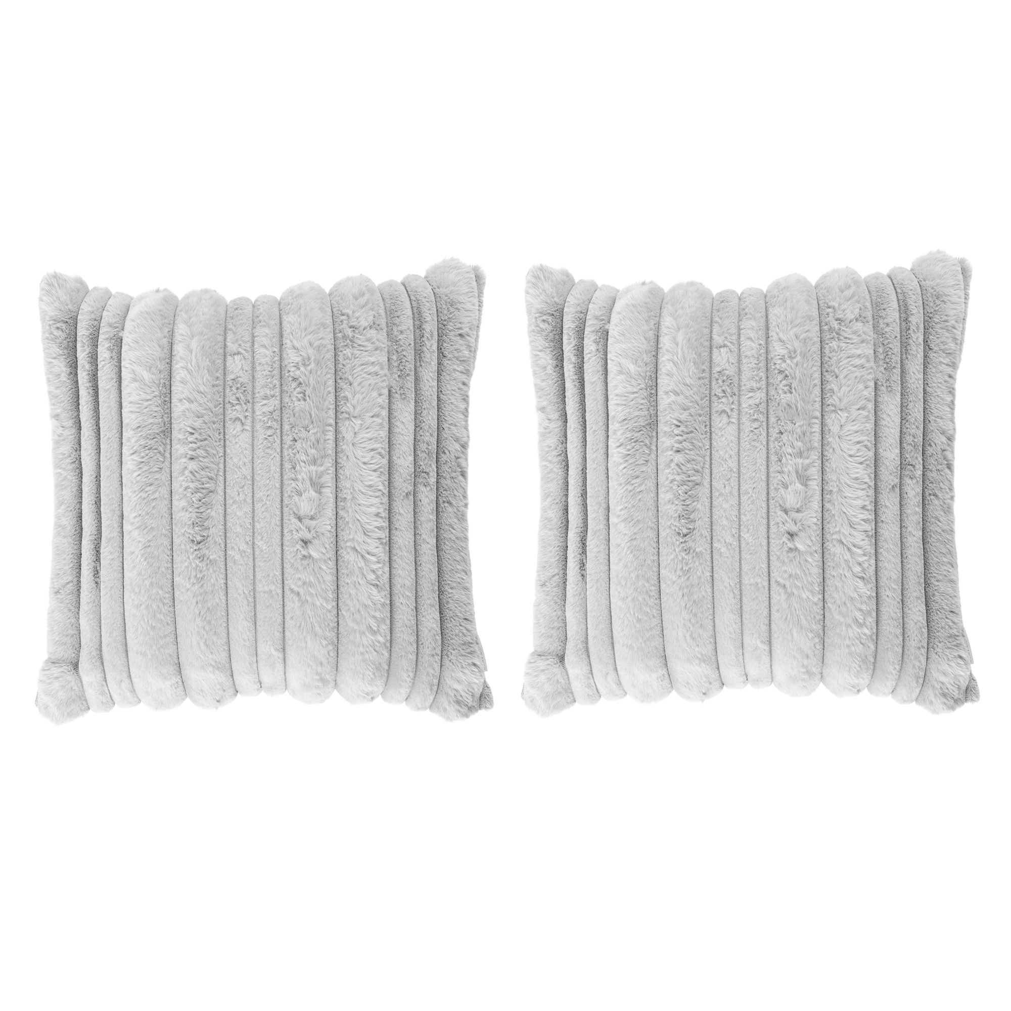 MONT CHALET Premium-Kissenhüllen Cord-Streifen Mikrofaser-Abseite ca. 50x50cm, 2 Stück