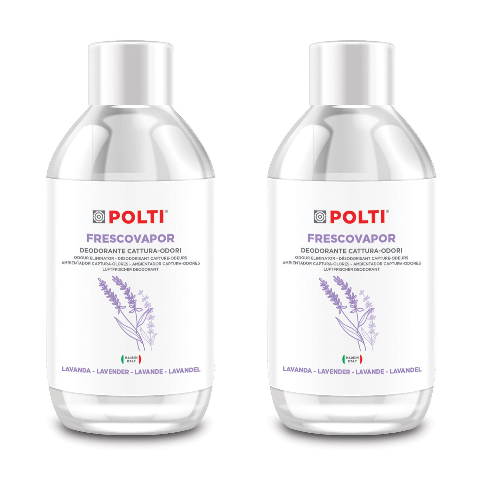 POLTI Raumdeodorant und Geruchsneutralisierer 2 Flaschen je 200ml Lavendel