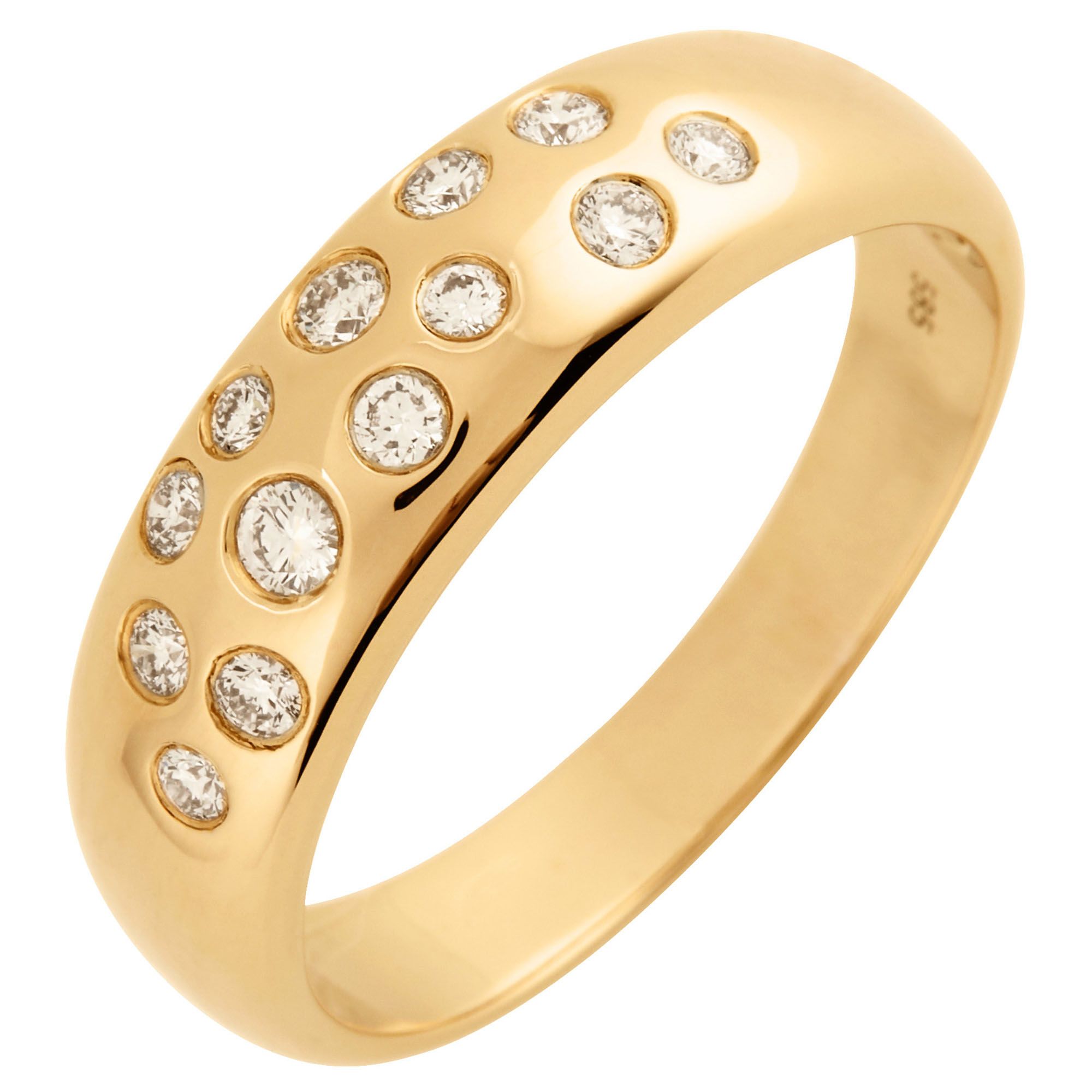 BWare SternenhimmelRing 13 Brillanten zus. ca. 0,40ct Gold 585 QVC.de