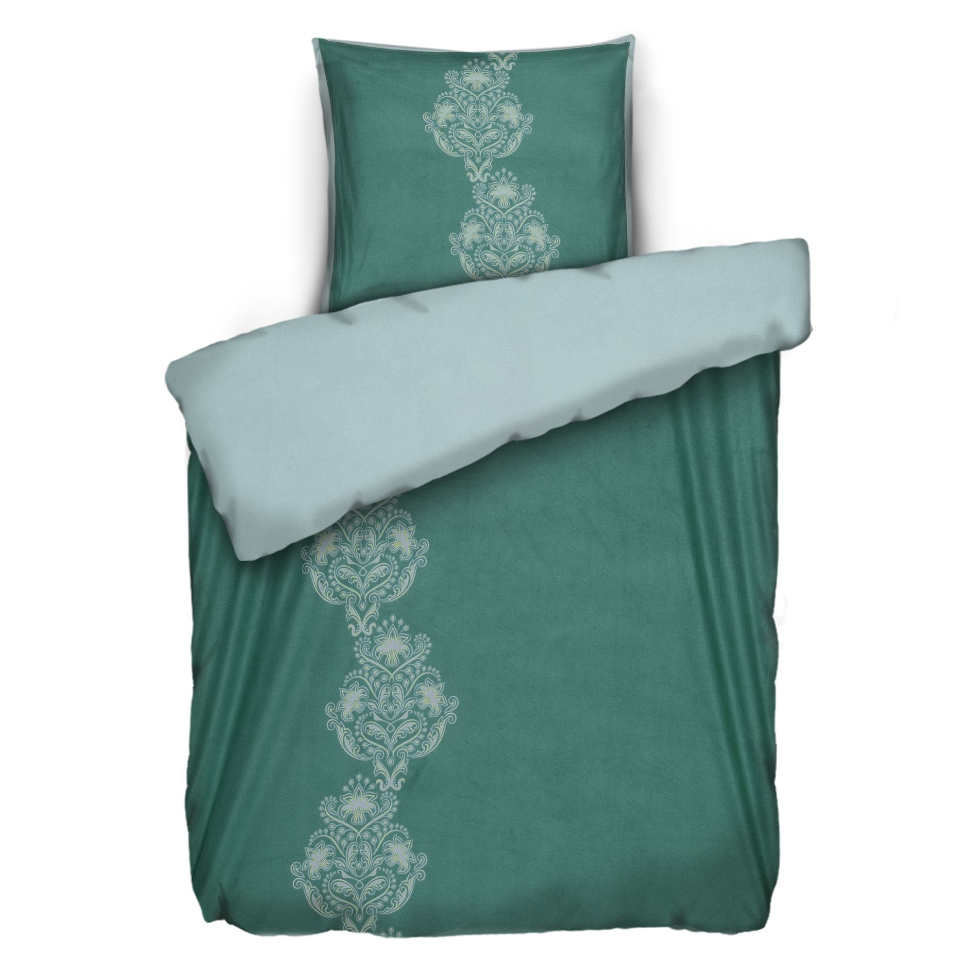 WINTERENGEL Wendebettwäsche Ornament-Ranke Mikrofaser Flanell Einzelbett, 2tlg.