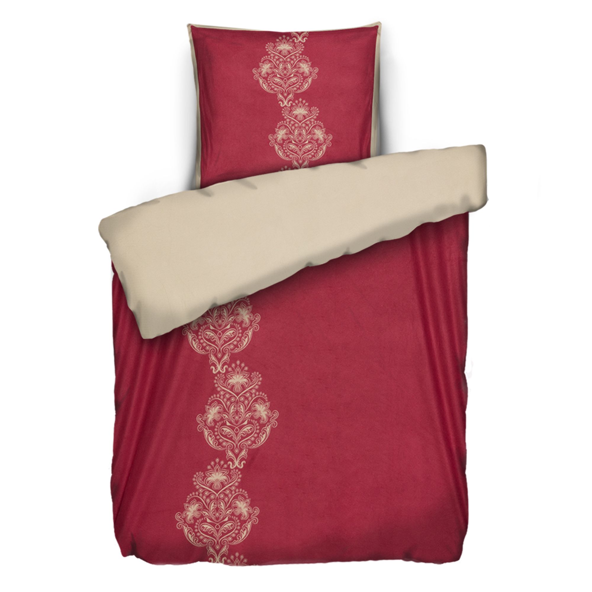 WINTERENGEL Wendebettwäsche Ornament-Ranke Mikrofaser Flanell Einzelbett, 2tlg.