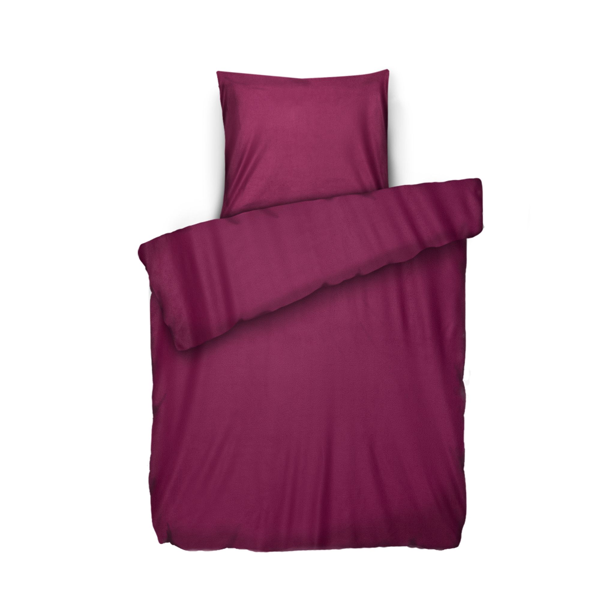 WINTERENGEL Bettwäsche uni Mikrofaser Flanell Einzelbett, 2tlg.