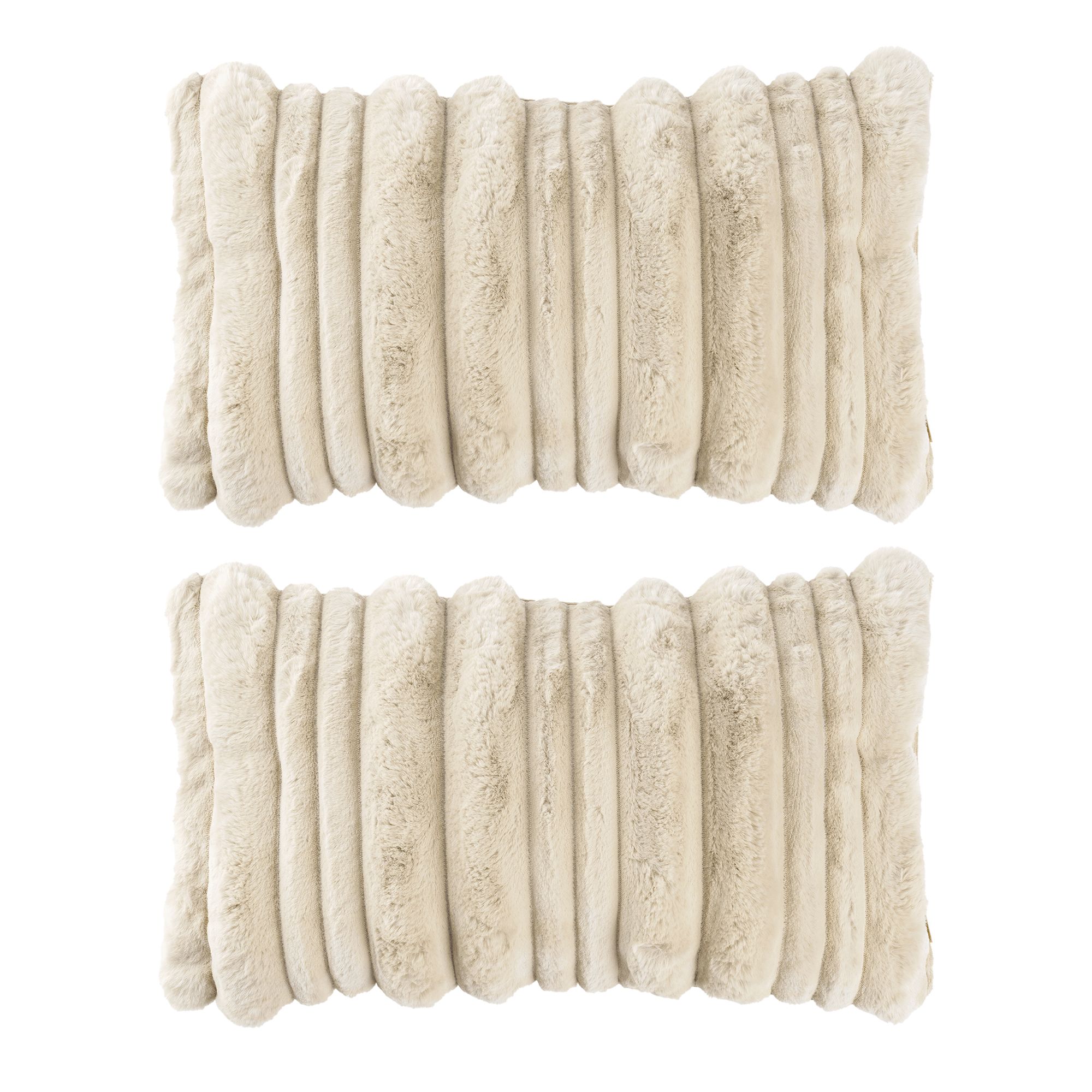 MONT CHALET 2 Premium-Kissen Cord-Streifen Mikrofaser-Abseite gefüllt, ca. 30x50cm