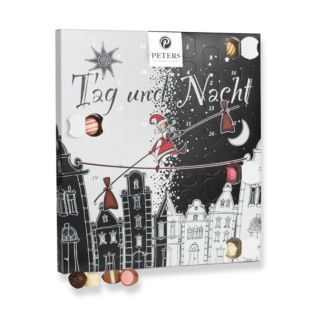PETERS Adventskalender 2 Pralinen pro Tag je mit und ohne Alkohol Inhalt 275g, 48 Stk.
