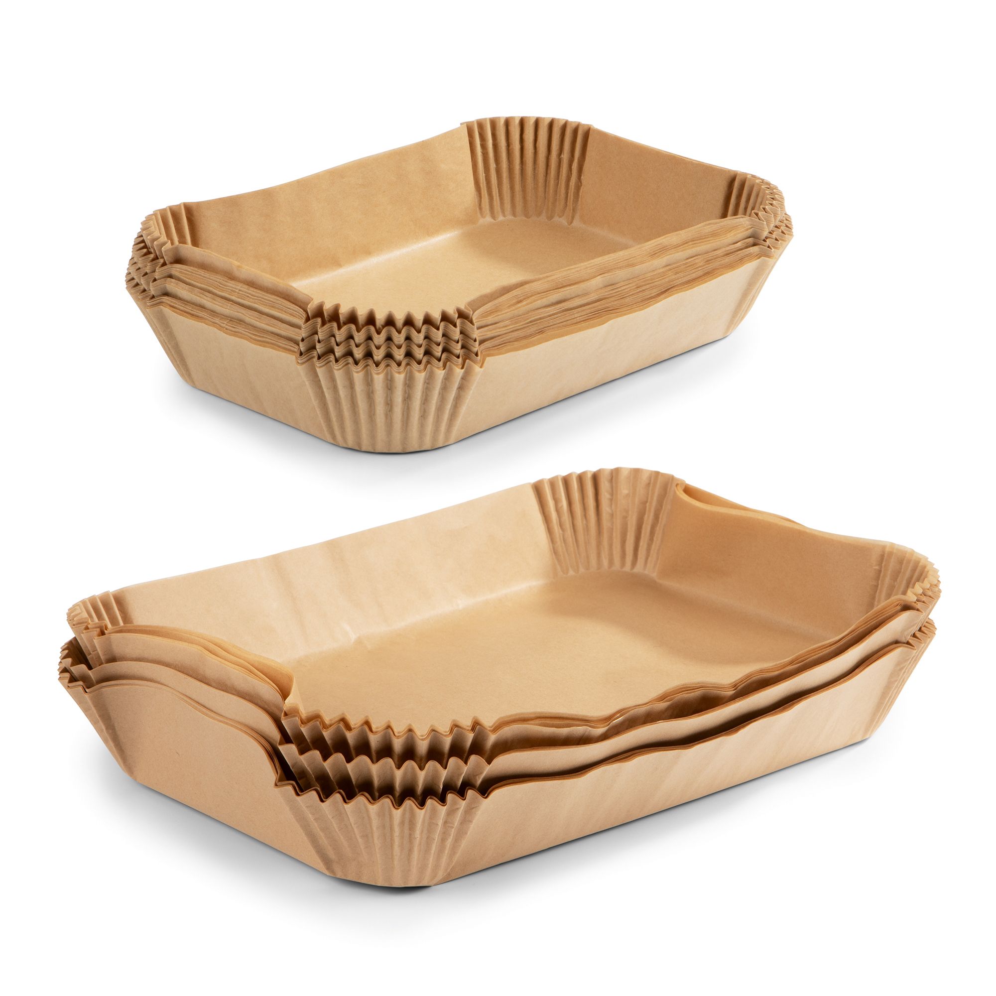 RACH`S KOCHWERK Backpapier-Schalen für Heißluft-Friteuse 100tlg. 75x klein, 25x groß