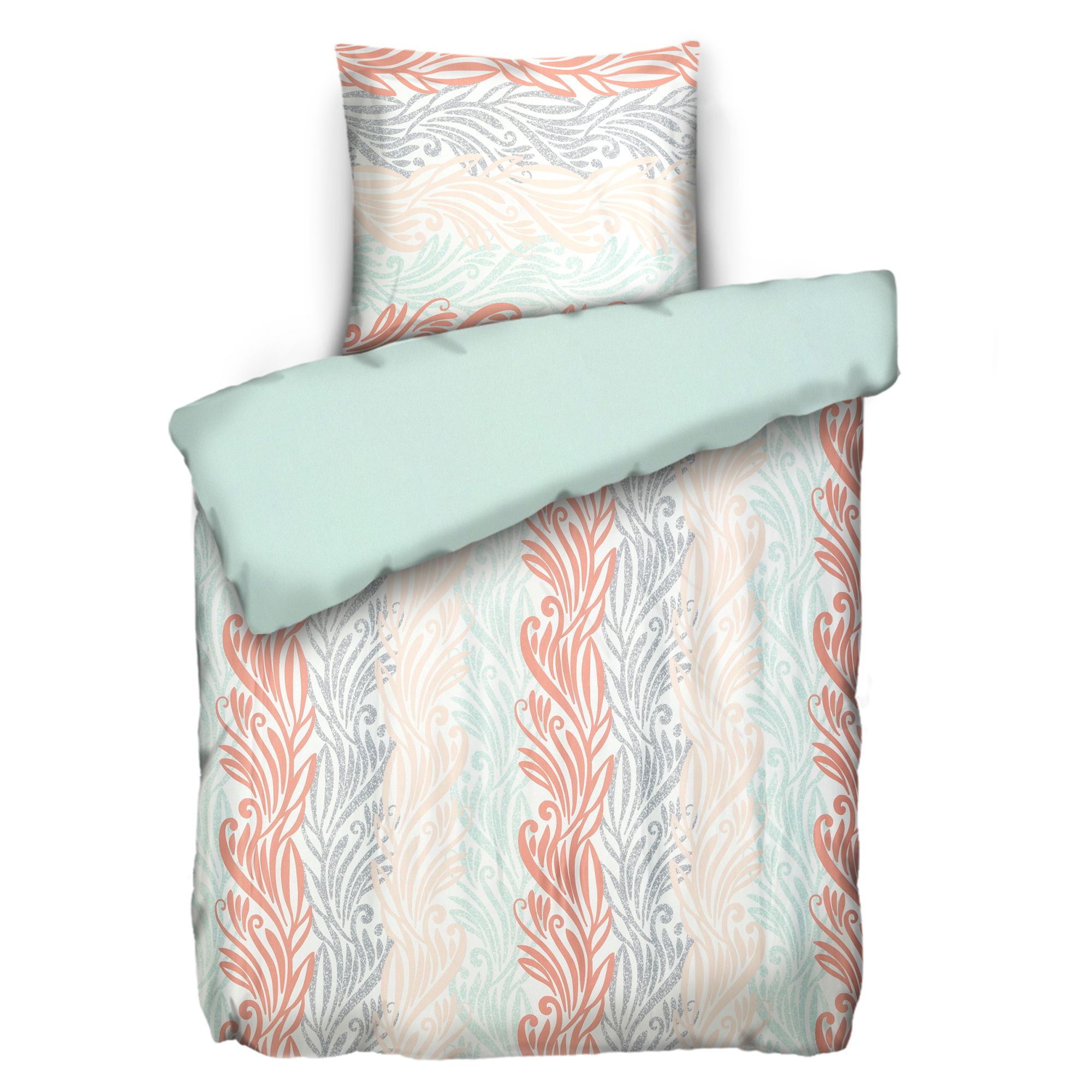 JERYMOOD Wendebettwäsche Ranken Mikrofaser Jersey Kissenauswahl