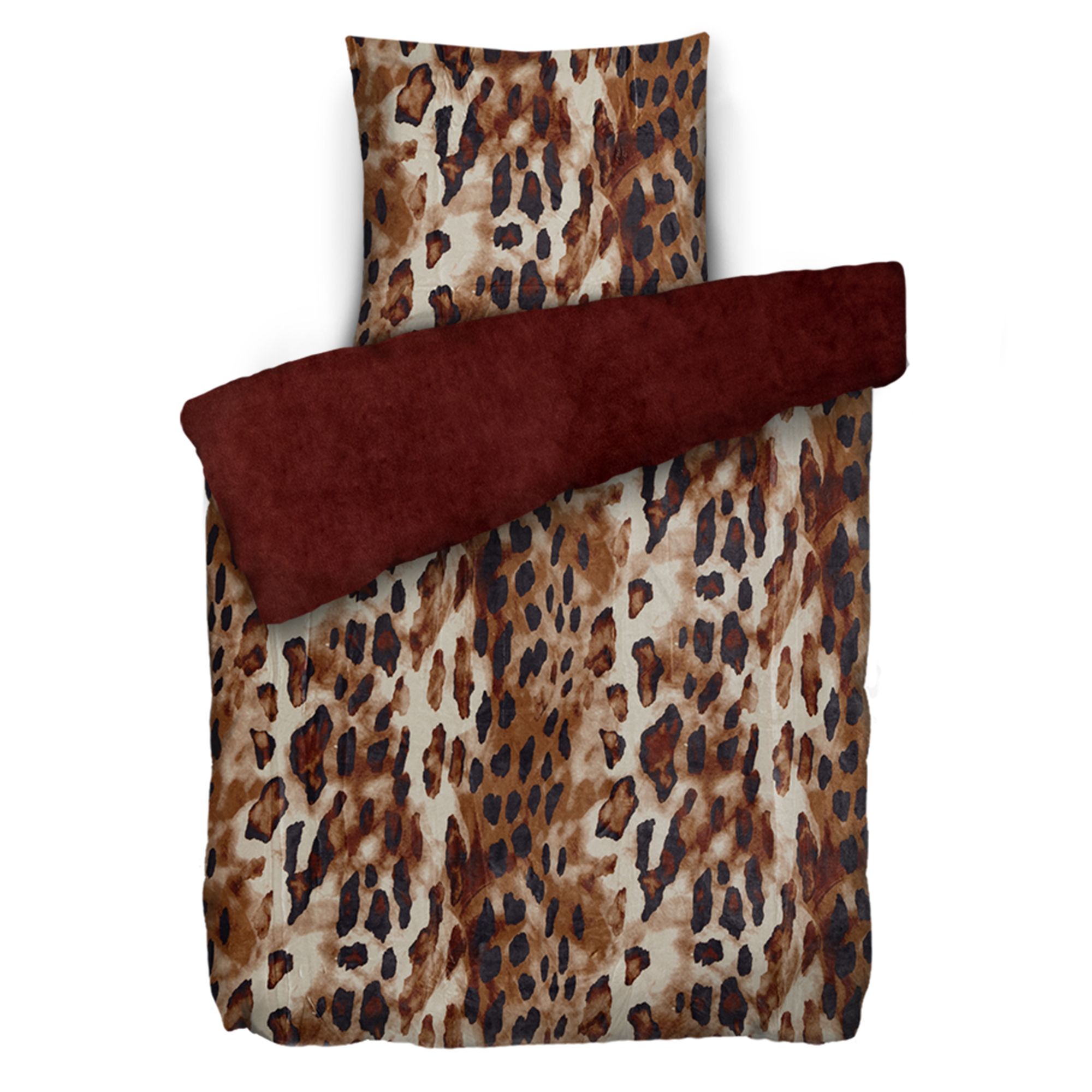MONT CHALET Wendebettwäsche Leopard-Safari Mikrofaser Chinchilla Einzelbett, 2tlg.