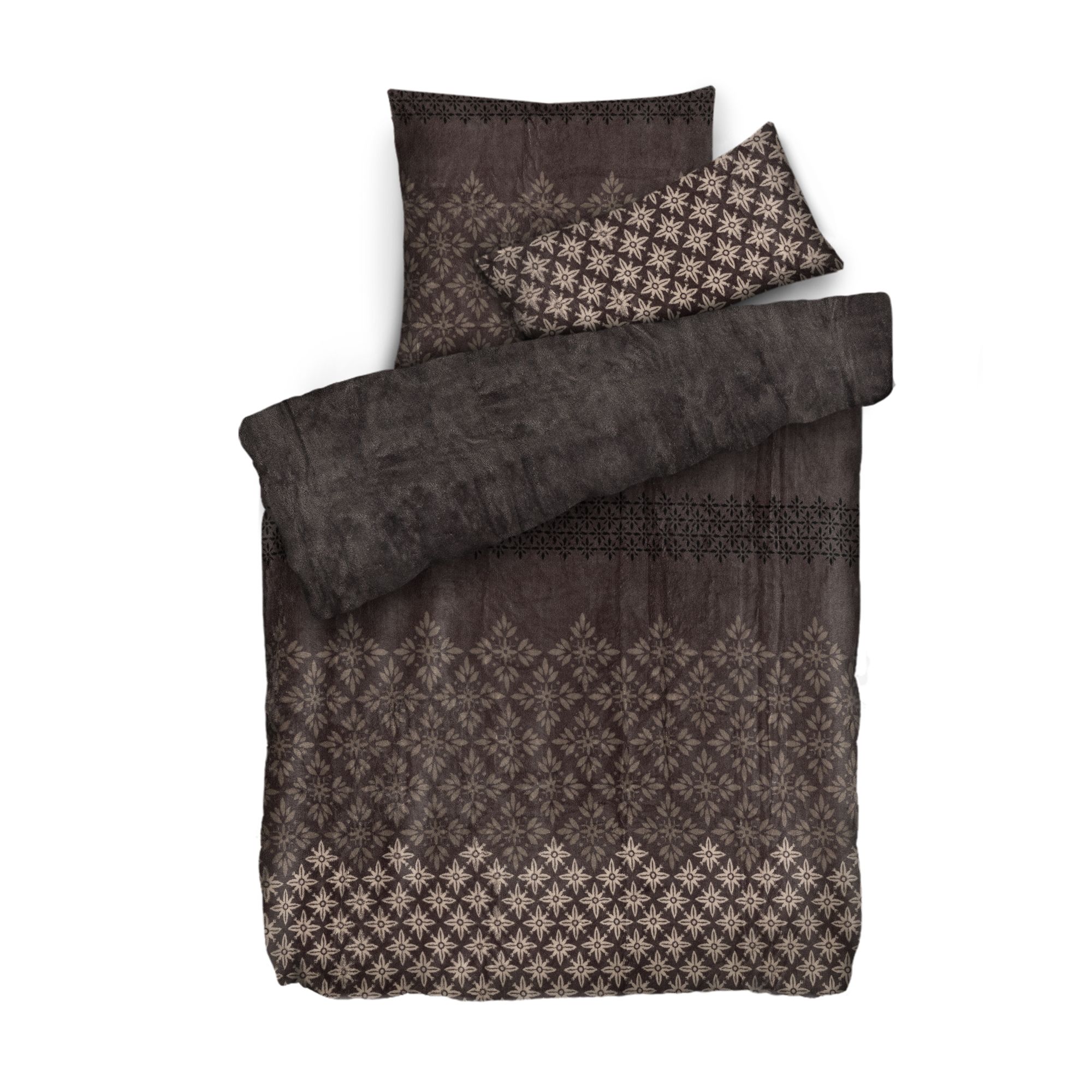 BADIZIO Classic Wendebettwäsche Winter-Design Mikrofaser Plüsch Einzelbett, 3tlg.