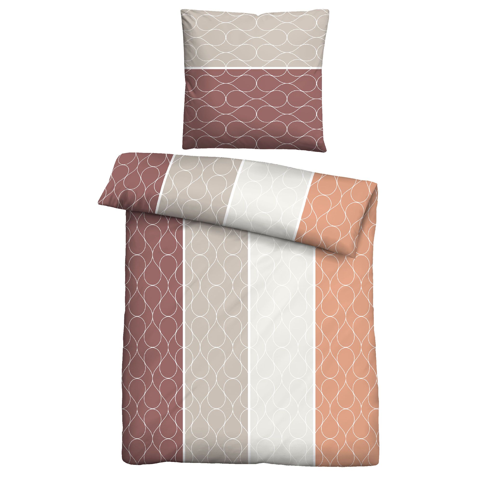 Castell® Bettwäsche Tropfen Polycotton Biber Einzelbett, 2tlg.