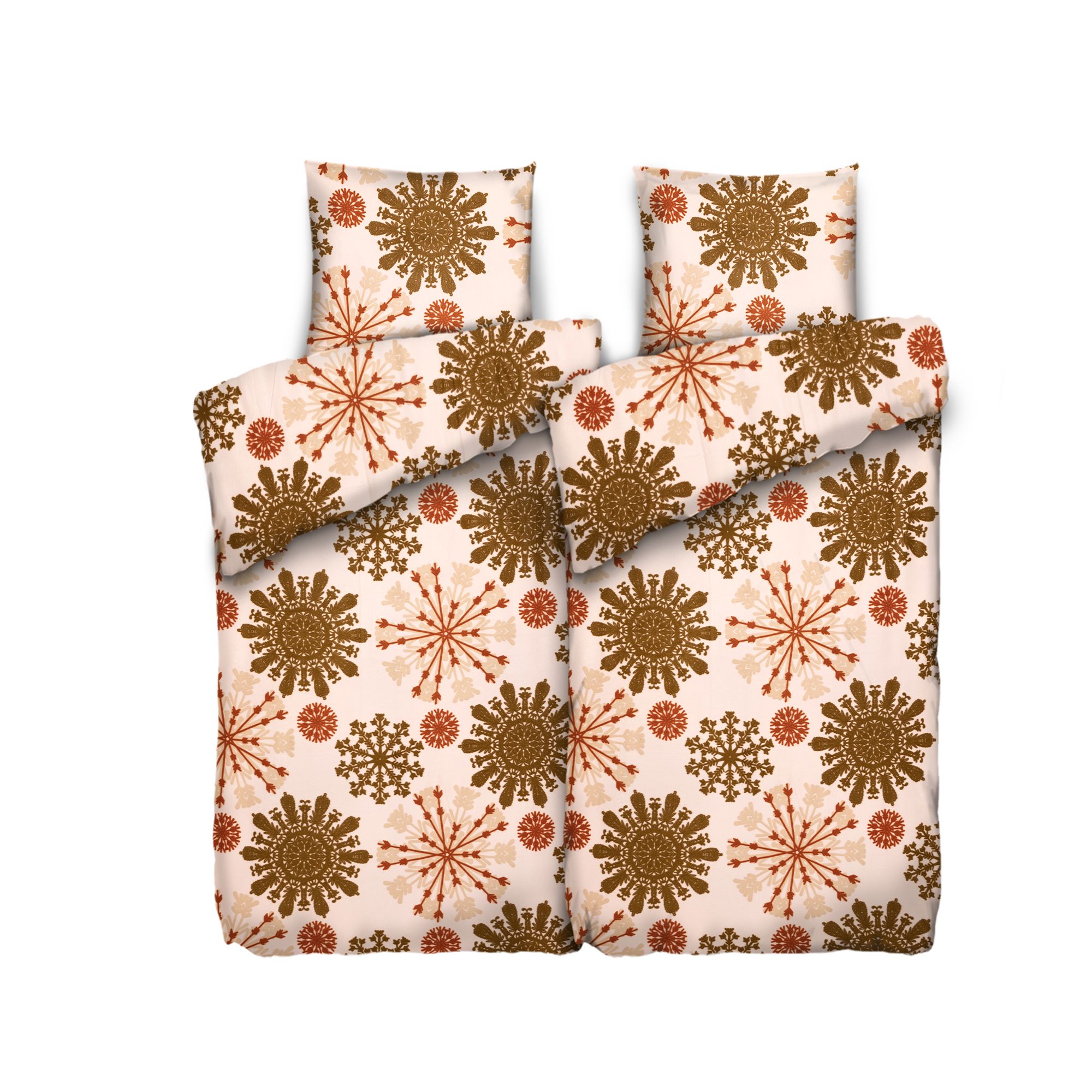 WINTERENGEL Bettwäsche Winter-Mosaik Mikrofaser Flanell Doppelbett, 4tlg.