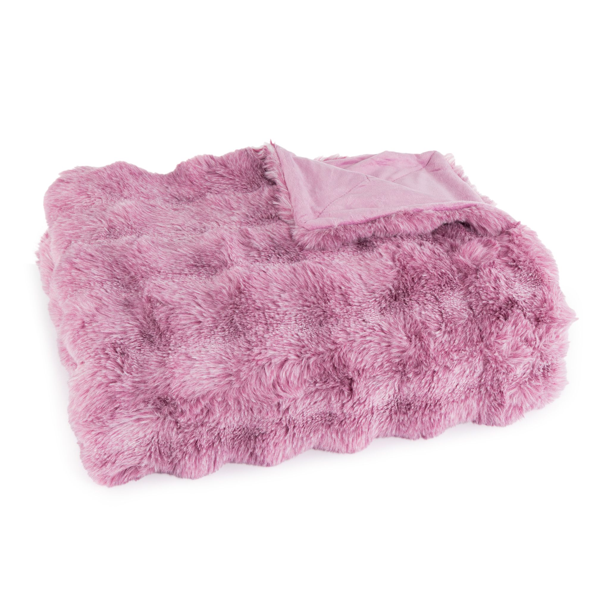 MONT CHALET Fellimitat-Plaid 3D-Optik Mikrofaser-Rückseite waschbar, 150x200cm