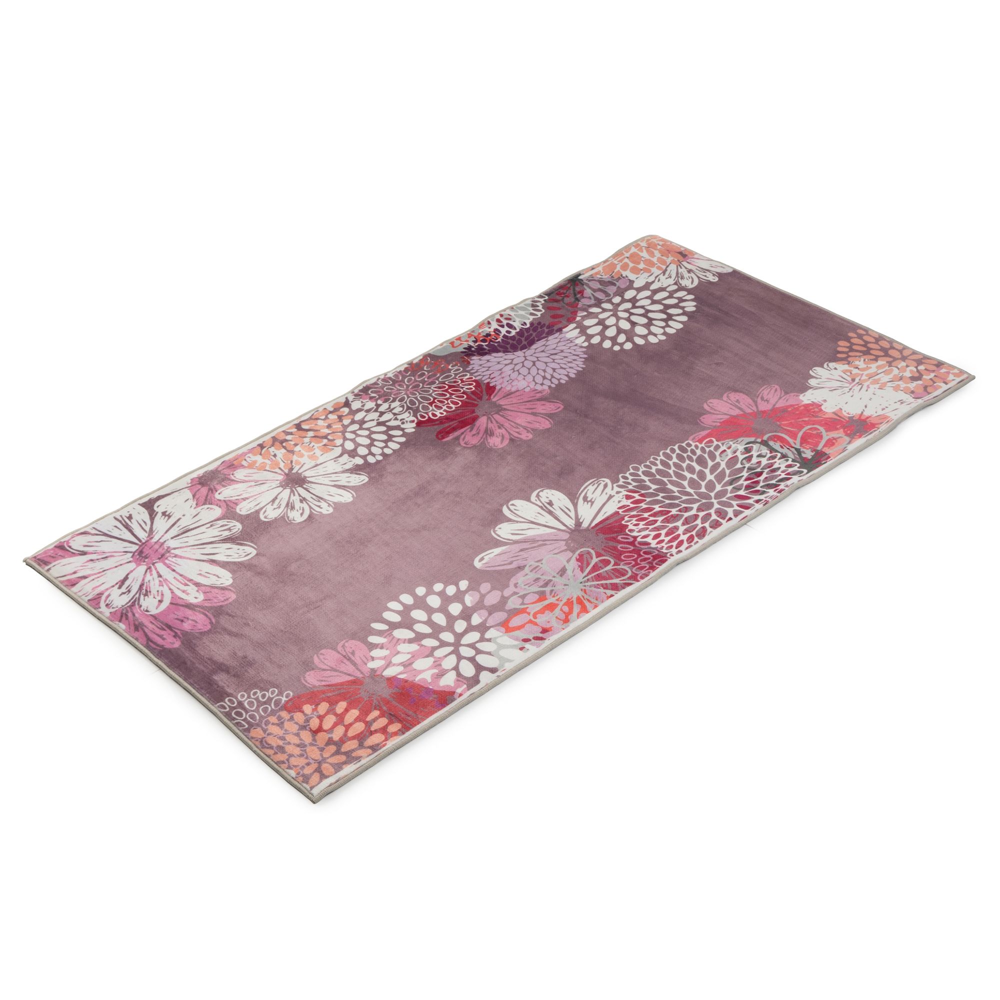 CASA FONDO Teppich Imitate Silk Blumenwiese Mikrofaser, waschbar Farb- & Größenauswahl