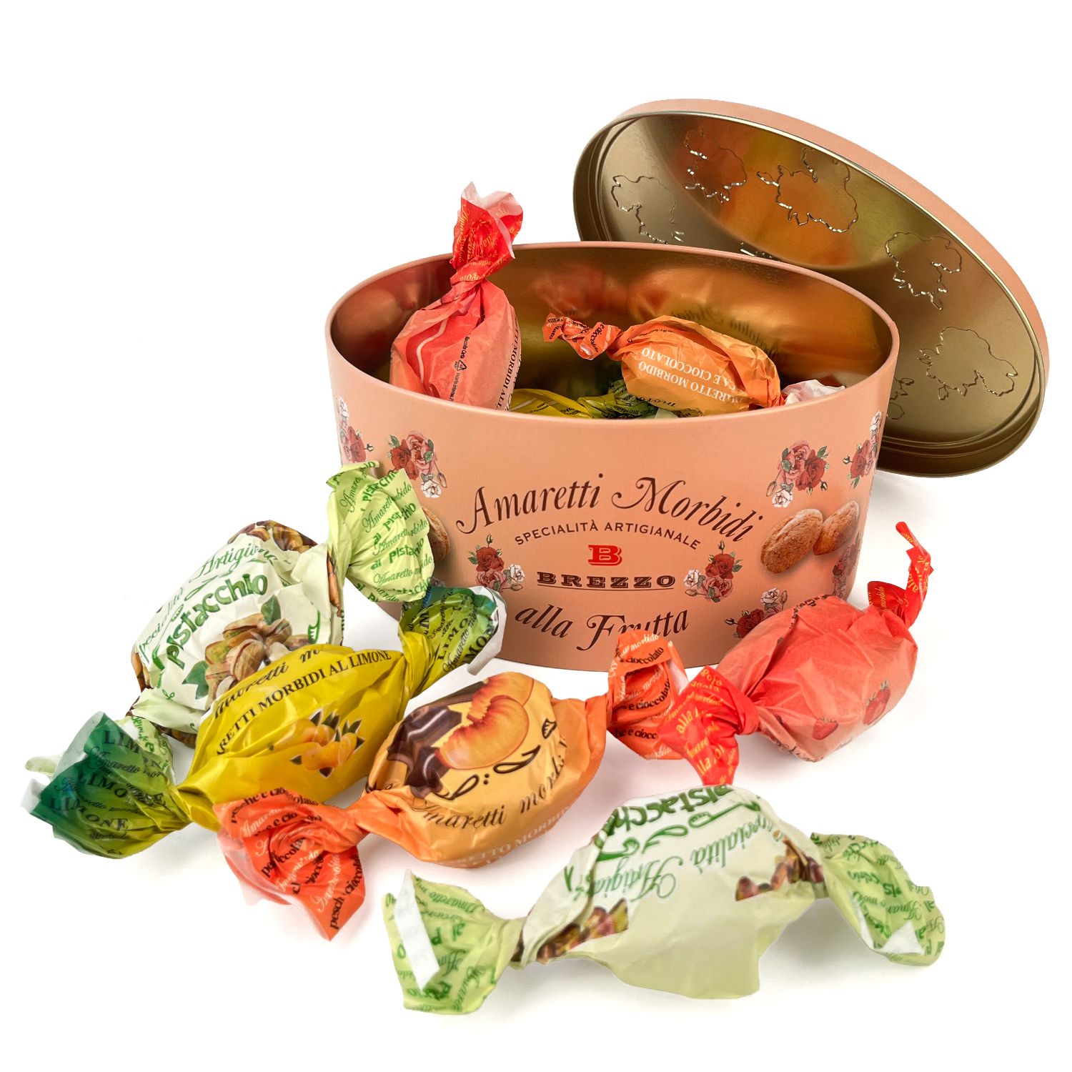 BREZZO Geschenkdose Amaretti Morbidi 4 versch. Sorten Inhalt 260g