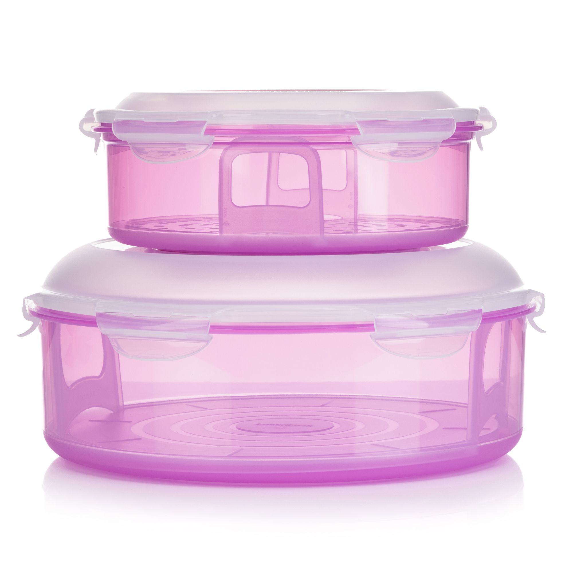 LocknLock 2 Kuchenträger mit Tragegriff 2,5L und 5,5L Gesamtvolumen 8L