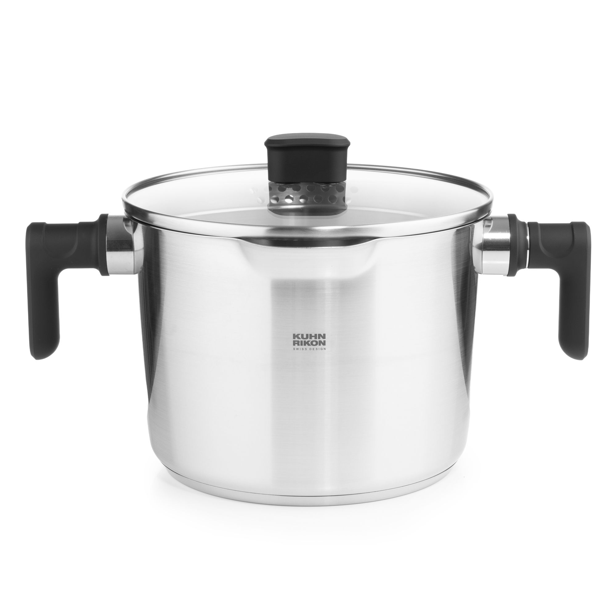  KUHN RIKON Topf Ø24cm, 5,6L mit kippbaren Griffen und Siebverschlussdeckel