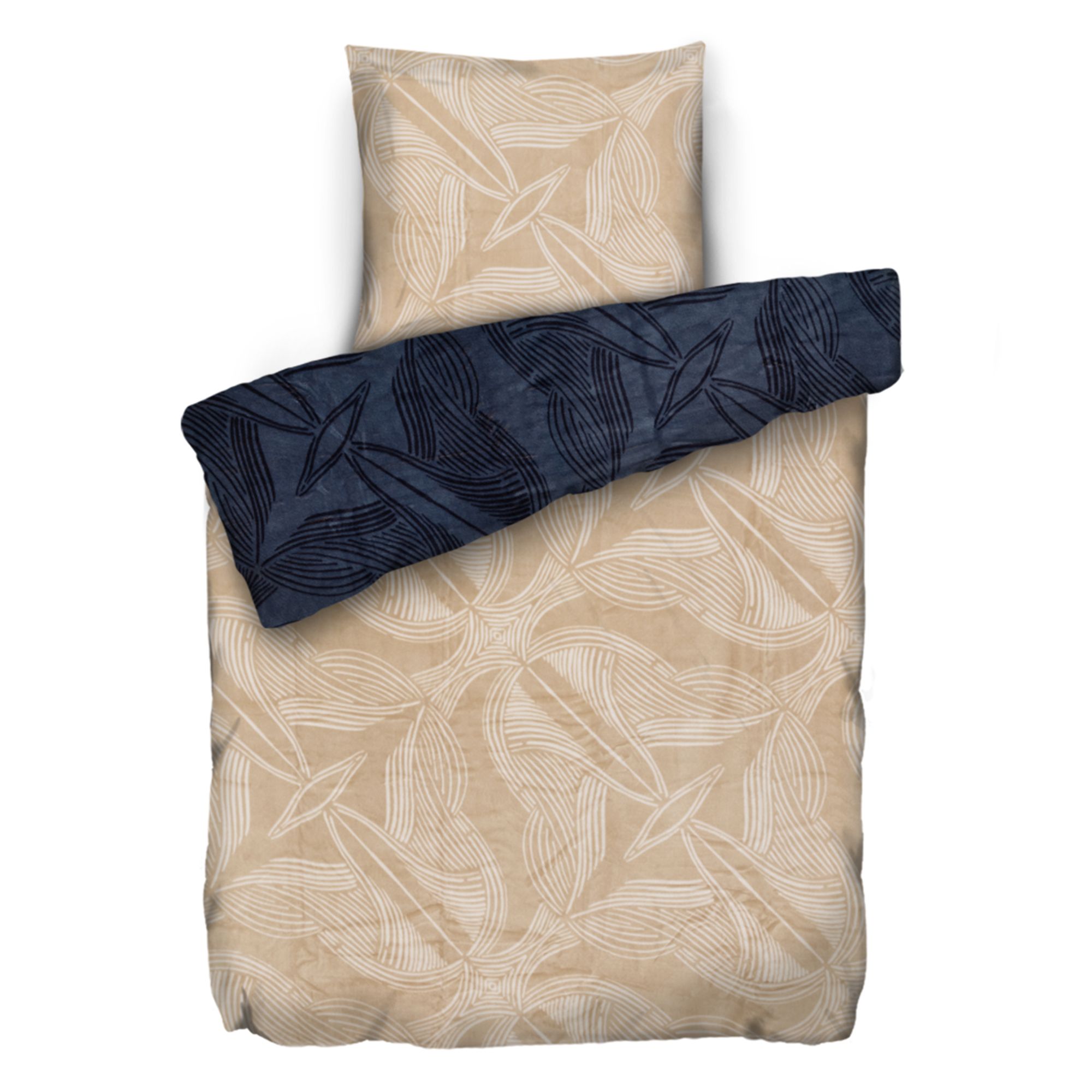 MONT CHALET Wendebettwäsche elegante Grafik Mikrofaser Chinchilla Einzelbett, 2tlg.