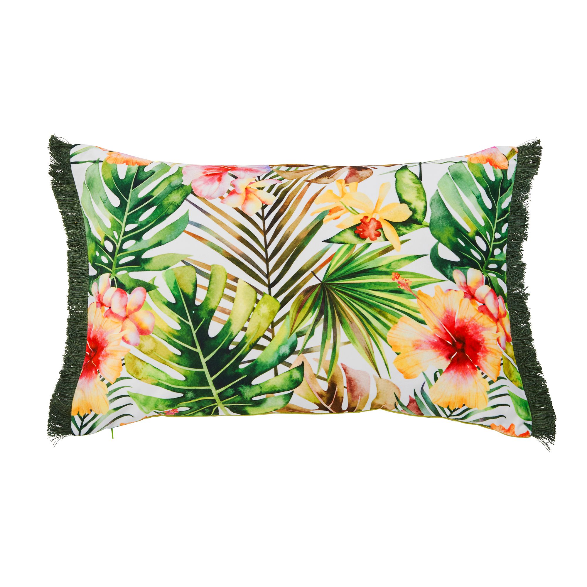 done.® Dekokissenhülle JUNGLE FLOWERS Samtstoff waschbar