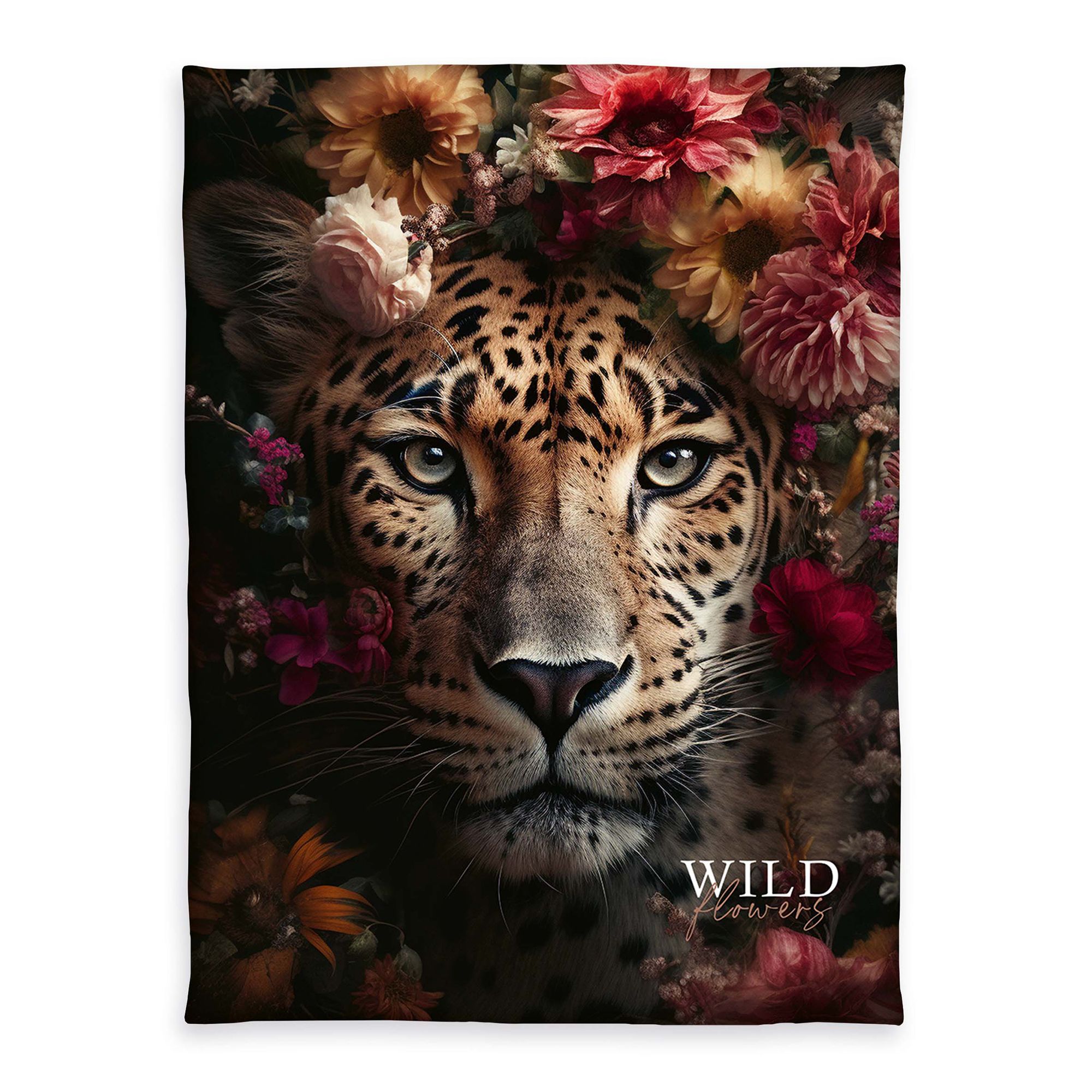 home® Edition by HERDING Wellsoft-Decke Wild Flowers Leopard waschbar, 150x200cm