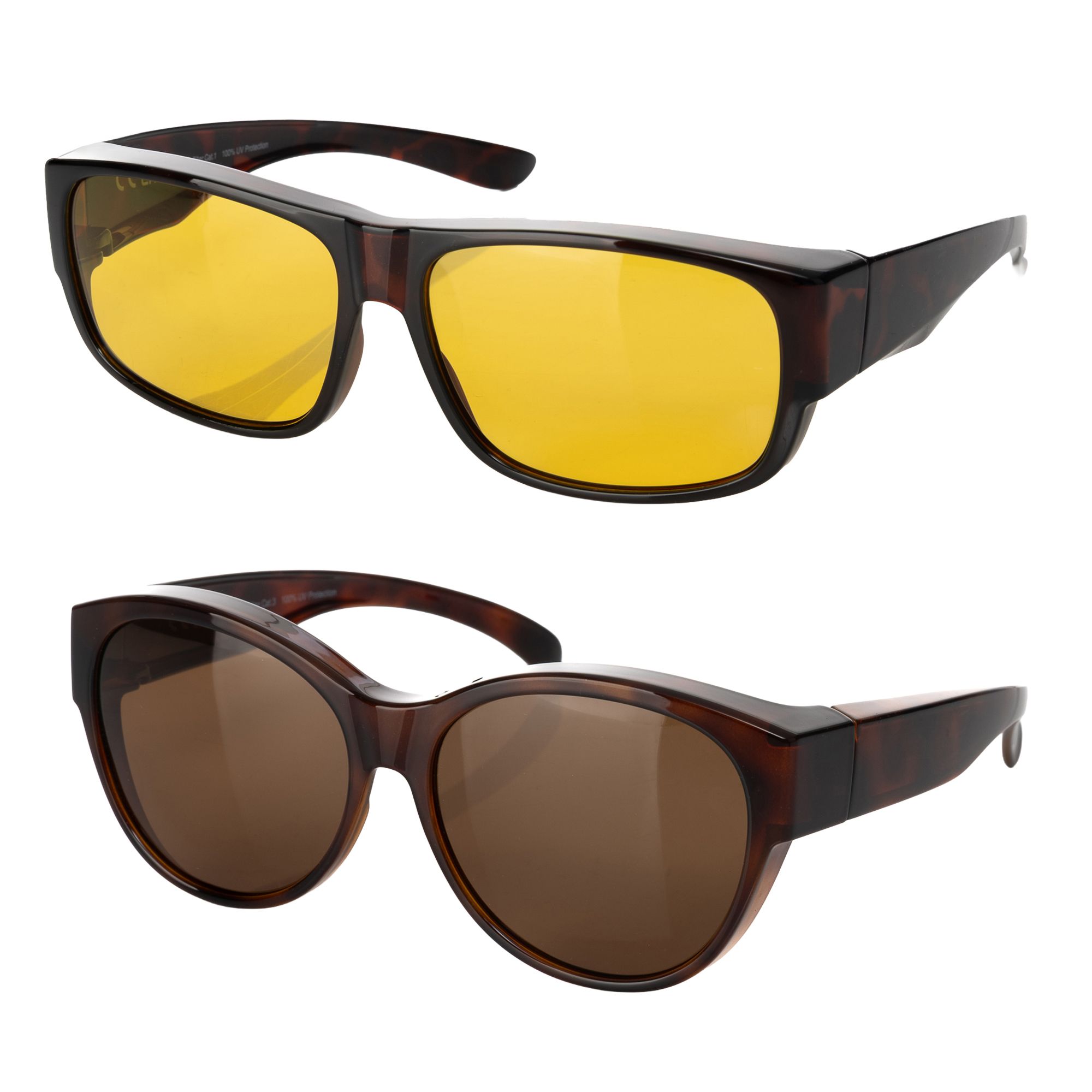 SEAYU. Sonnenüberbrille & Nachtsichtüberbrille 100% UV-Schutz inkl. Etui & Tuch