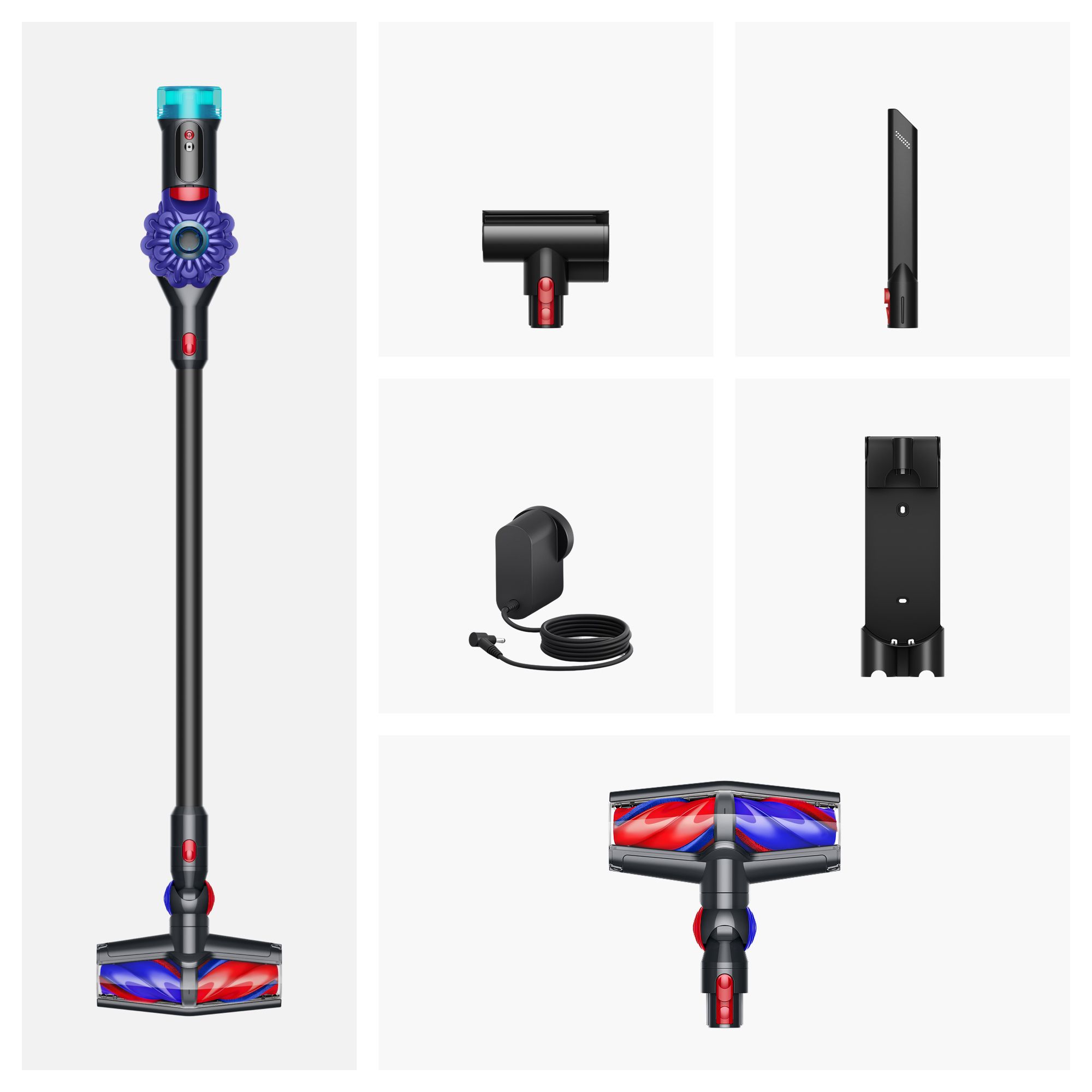 DYSON Akku-Staubsauger V10 Konical, bis zu 60min Laufzeit, inkl. Möbelreinigungs-Set
