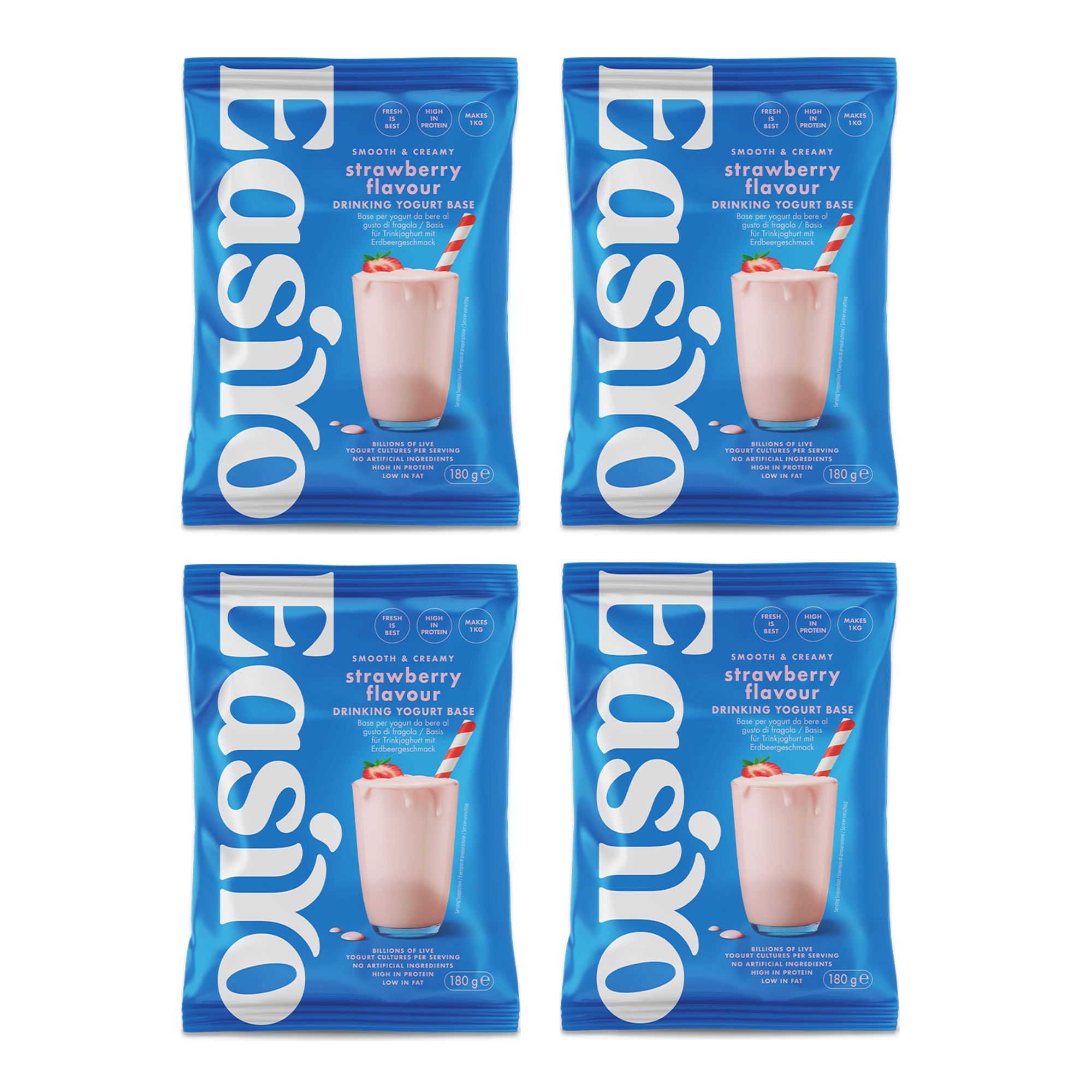 EASIYO Joghurtpulver 4 Beutel für 4kg Trink-Joghurt sortenrein