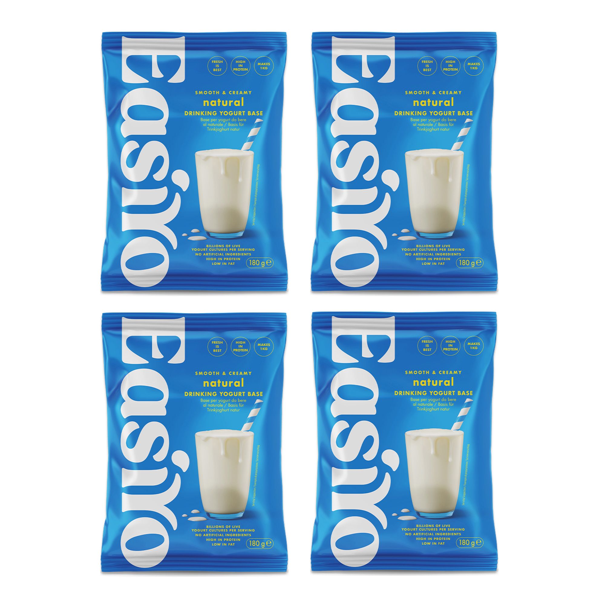 EASIYO Joghurtpulver 4 Beutel für 4kg Trink-Joghurt sortenrein