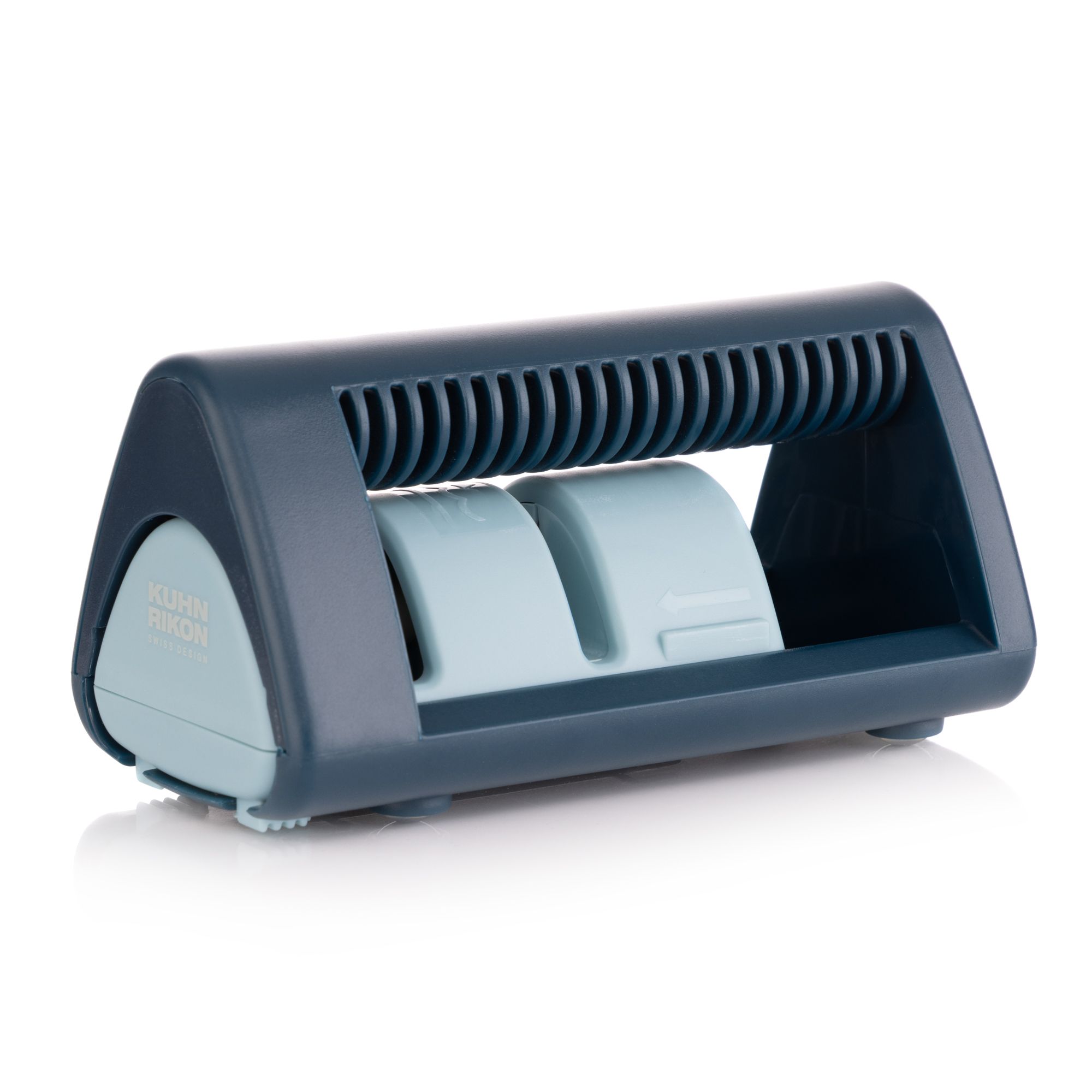 KUHN RIKON 2in1-Messerschärfer für Wellenschliff- und gerade Klingen rutschfeste Füße