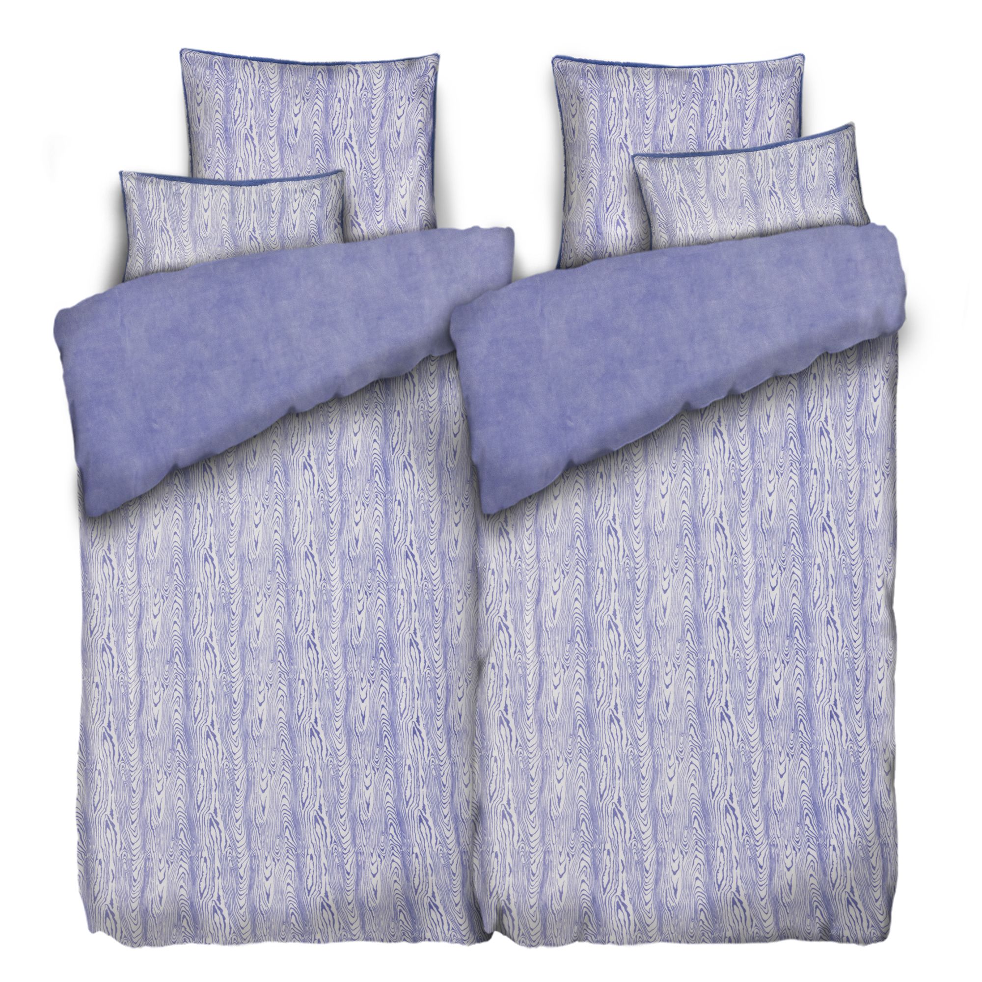 MONT CHALET Wendebettwäsche 3D-Struktur Mikrofaser Chinchilla Doppelbett, 6tlg.