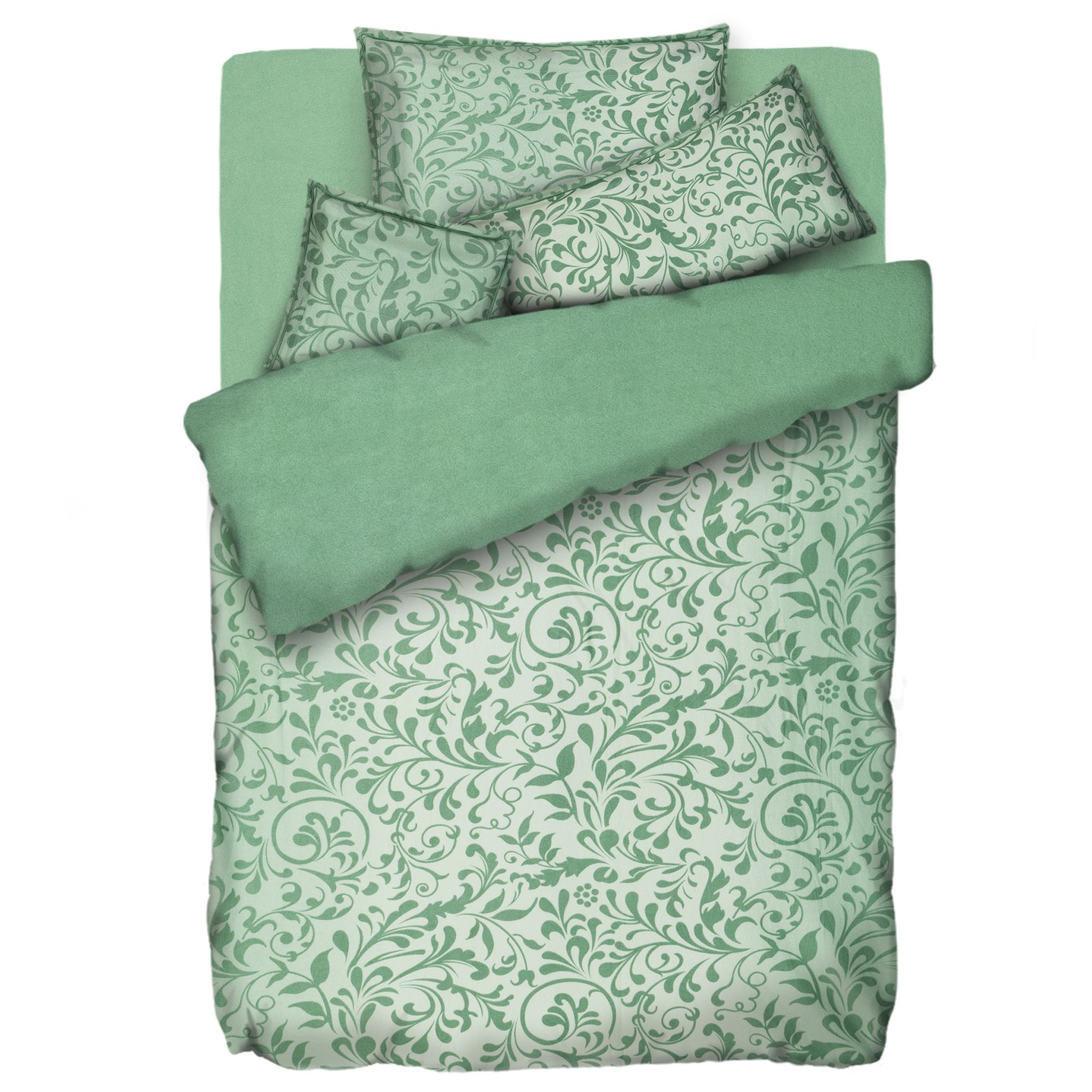 WINTERENGEL Wendebettwäsche Leo-Streifen Mikrofaser Flanell Einzelbett, 5tlg.