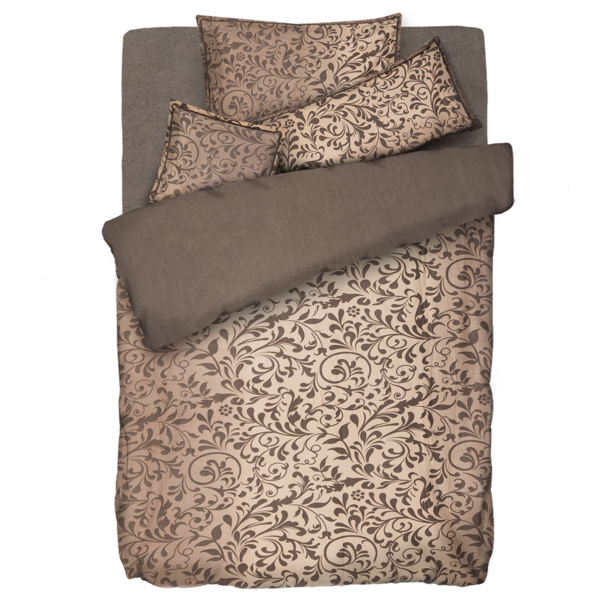 WINTERENGEL Wendebettwäsche Leo-Streifen Mikrofaser Flanell Einzelbett, 5tlg.