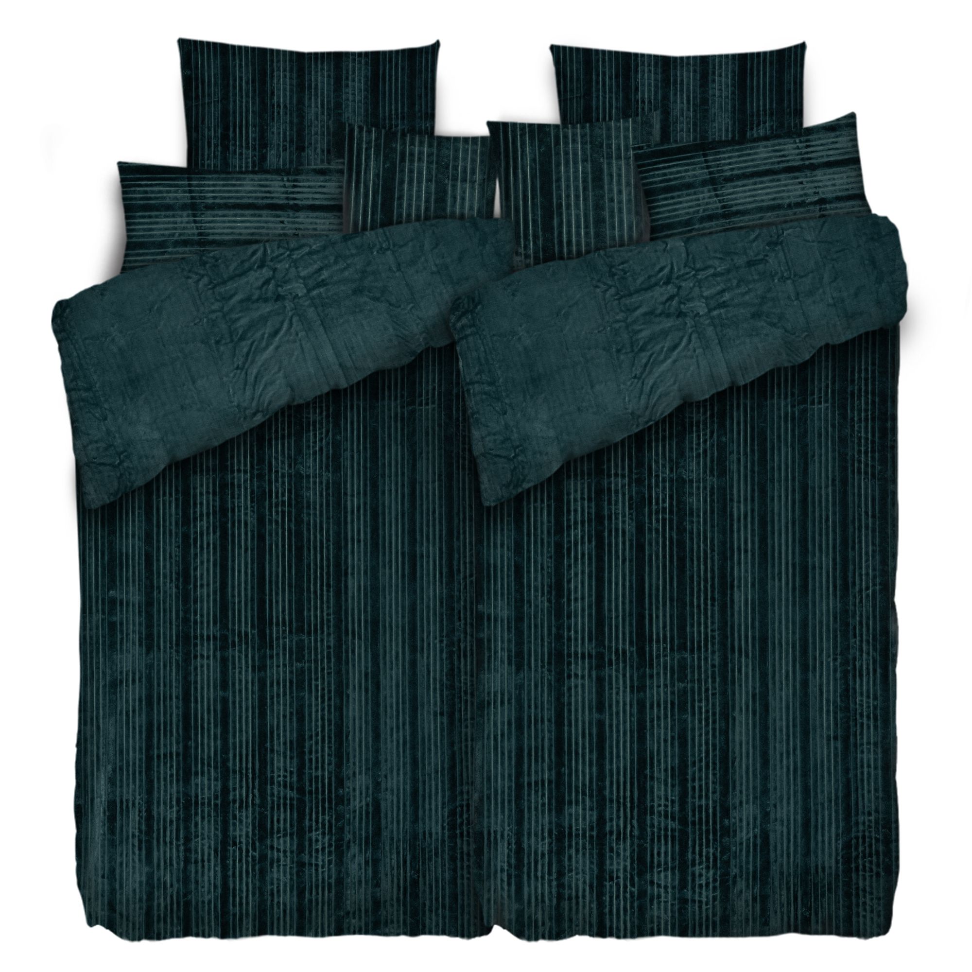 MONT CHALET Wendebettwäsche Cordstruktur Mikrofaser Chinchilla Doppelbett, 8tlg.
