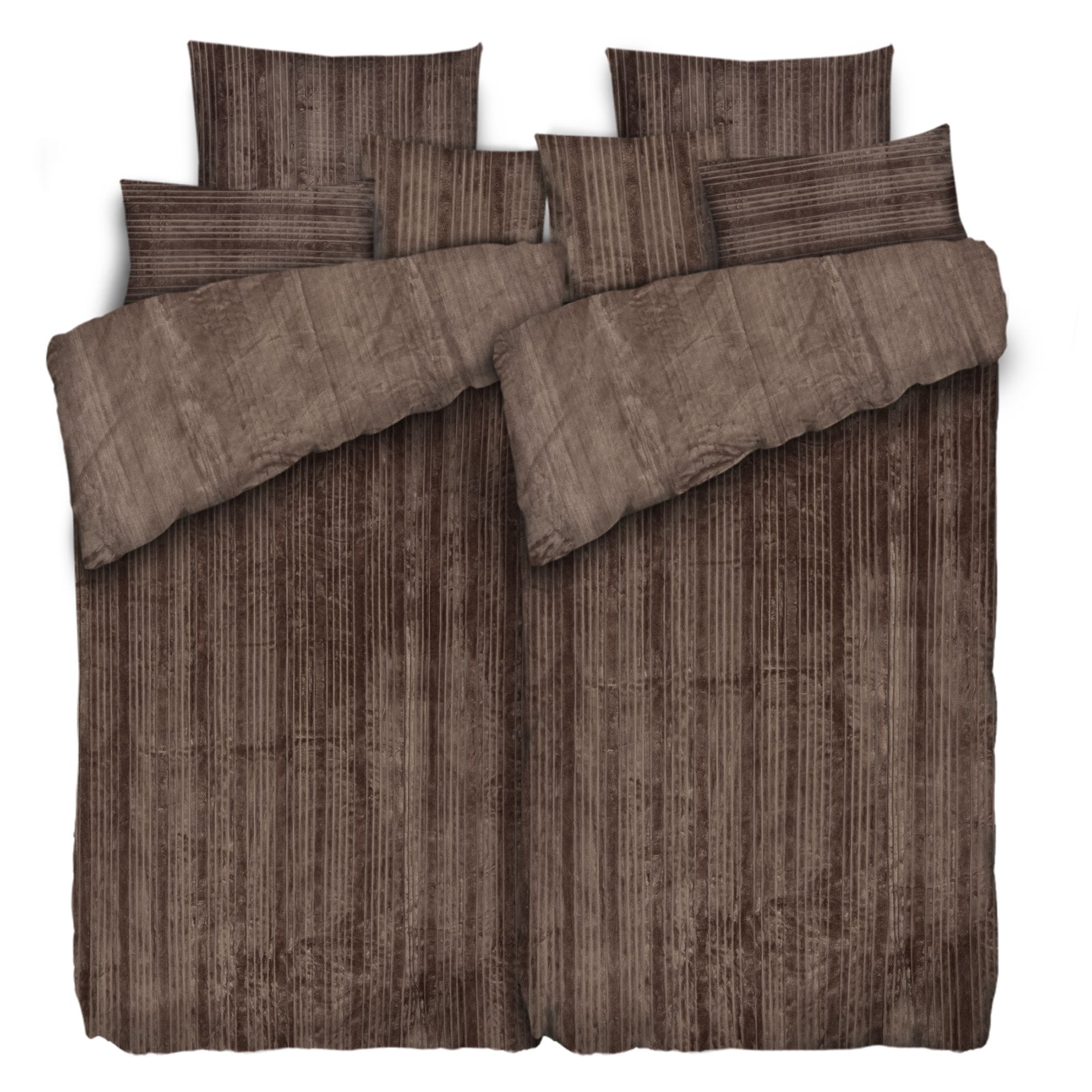 MONT CHALET Wendebettwäsche Cordstruktur Mikrofaser Chinchilla Doppelbett, 8tlg.