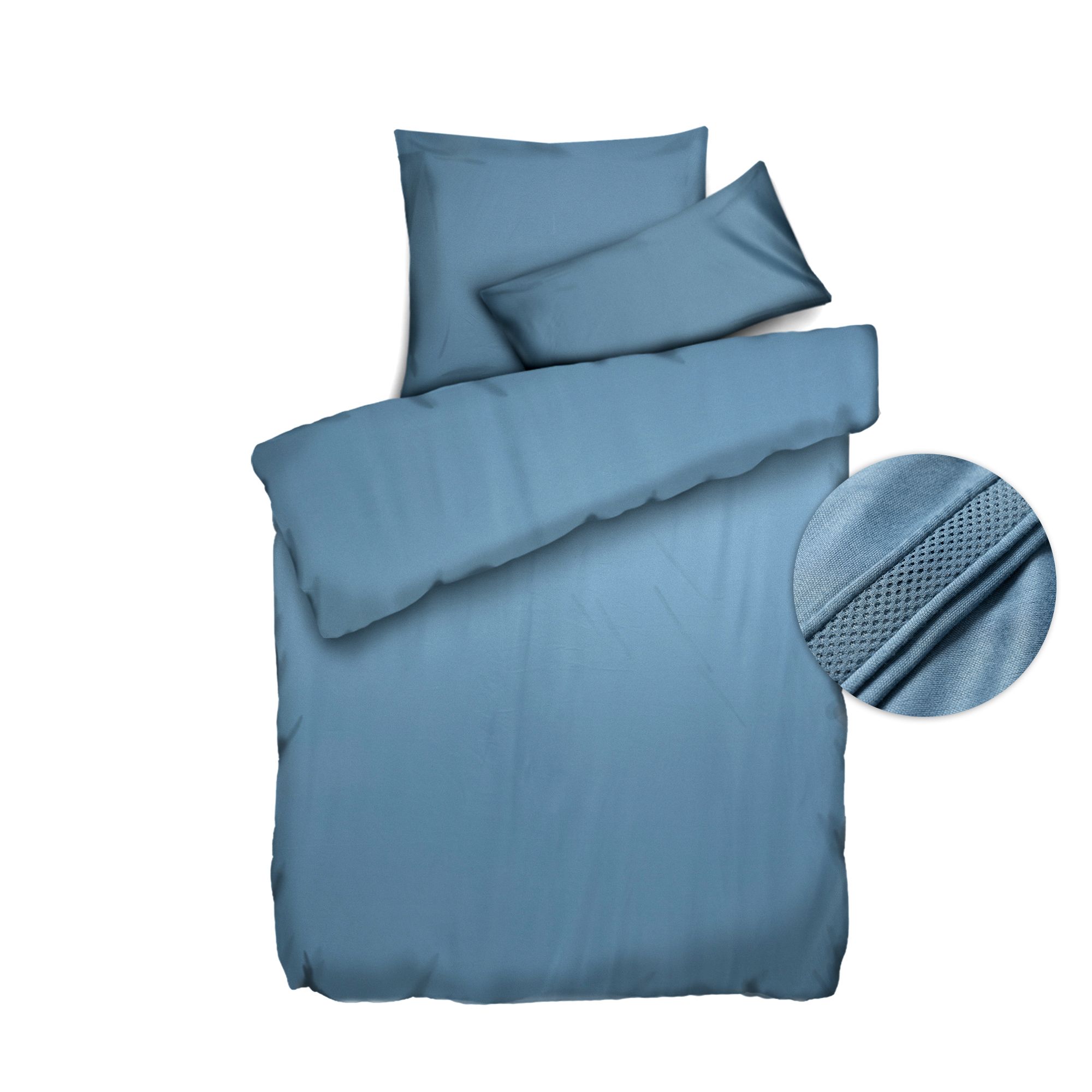 JERYMOOD uni Bettwäsche mit Klimaband Mikrofaser Jersey Einzelbett, 2tlg.