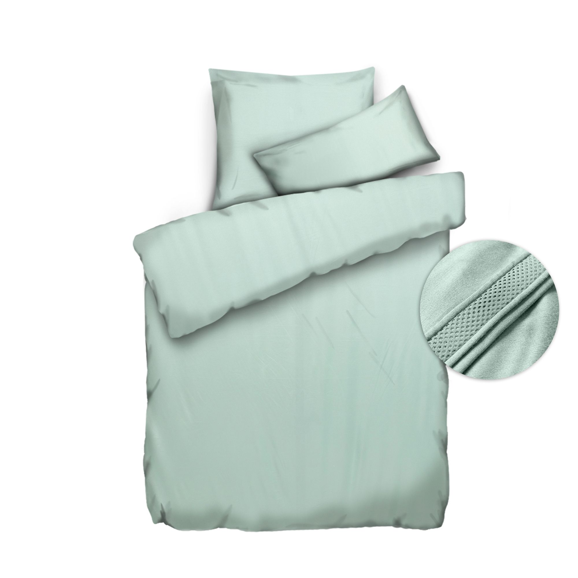 JERYMOOD uni Bettwäsche mit Klimaband Mikrofaser Jersey Einzelbett, 2tlg.