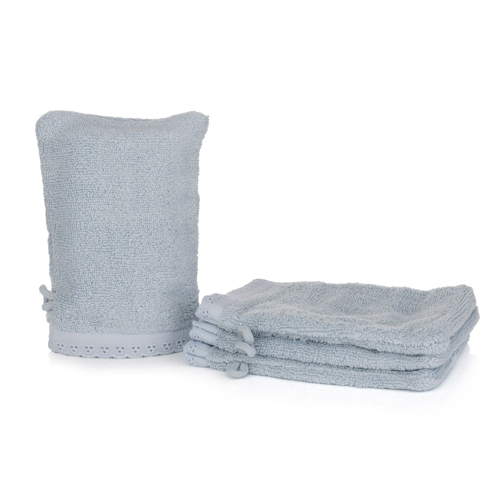 NACHTIGALL 4 Waschhandschuhe HeiQ Pure™ antimikrobiell 100% Baumwolle