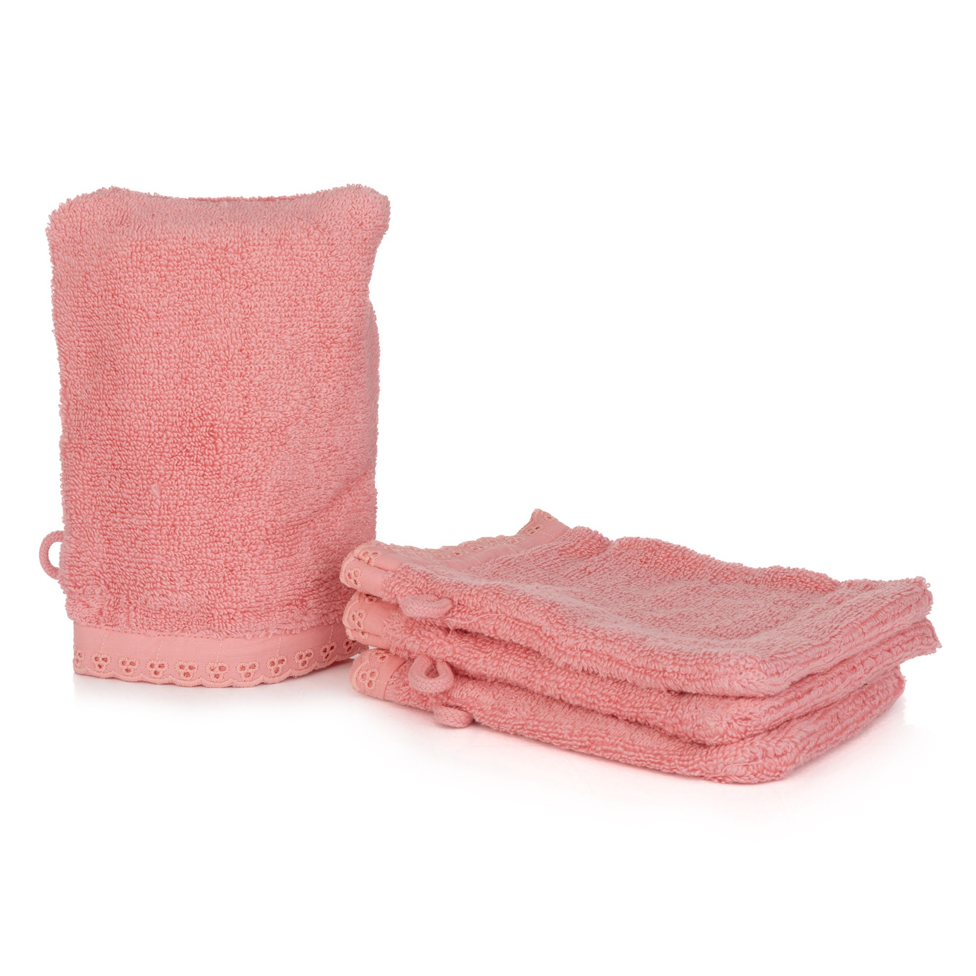 NACHTIGALL 4 Waschhandschuhe HeiQ Pure™ antimikrobiell 100% Baumwolle