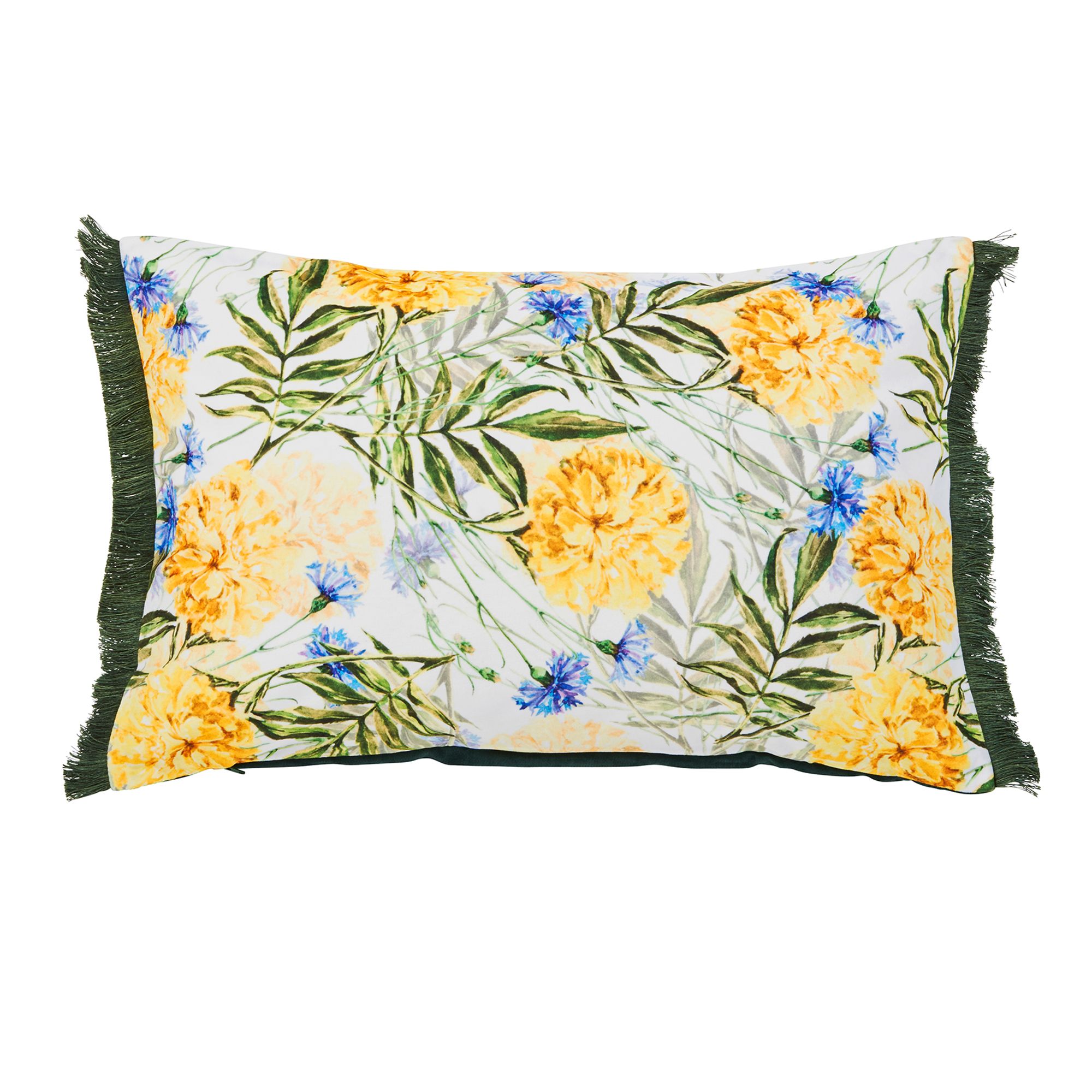 done.® Dekokissenhülle CORN FLOWERS Samtstoff waschbar