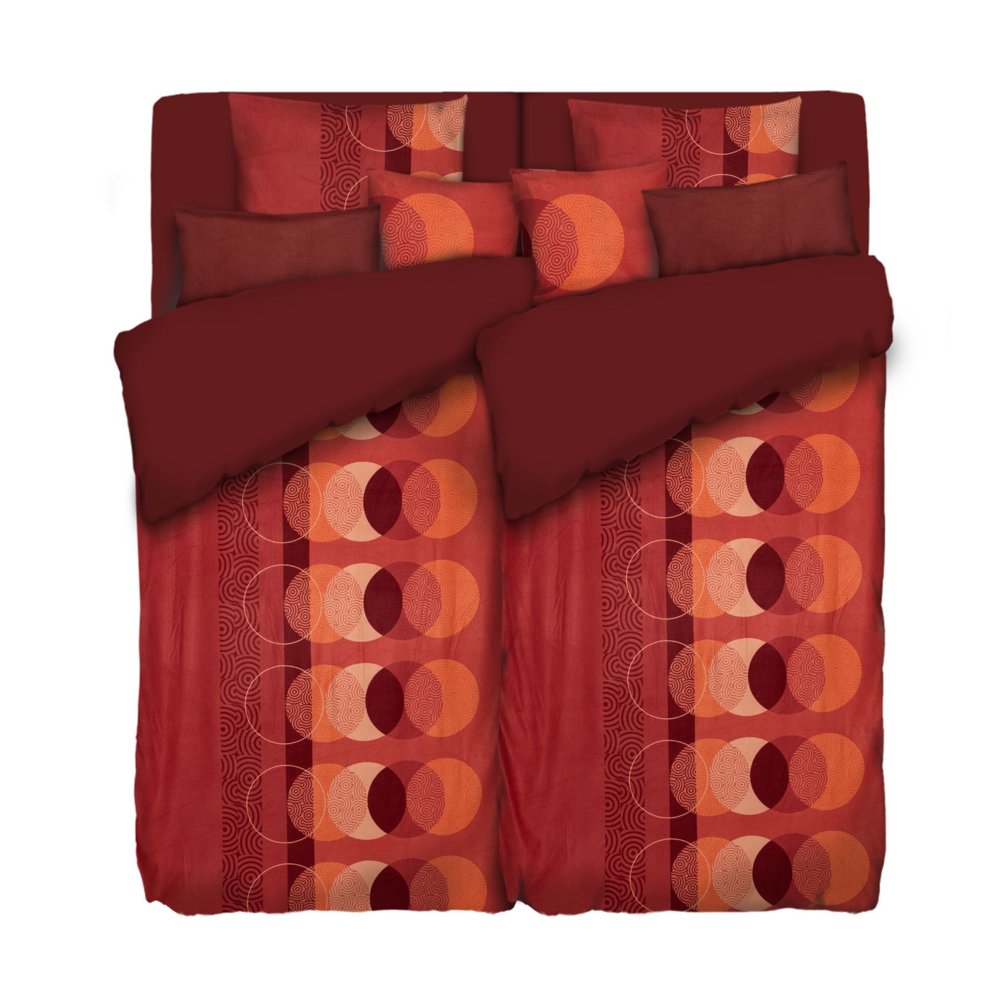 WINTERENGEL Wendebettwäsche Kreise Mikrofaser Flanell Doppelbett, 10tlg.