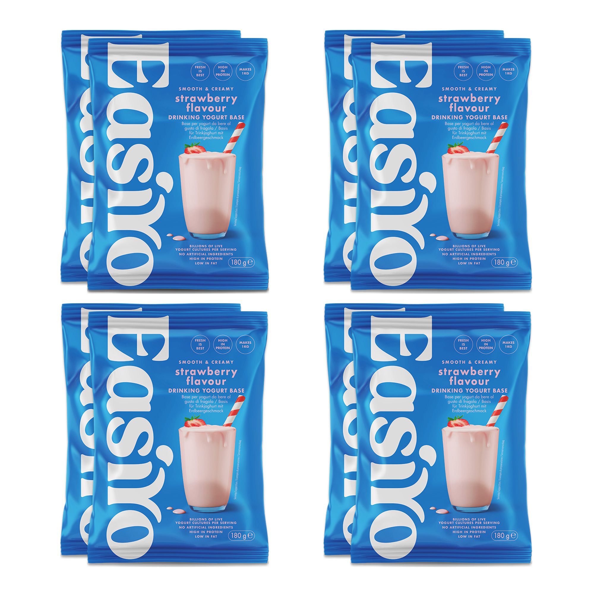 EASIYO Joghurtpulver 8 Beutel für 8kg Trink-Joghurt sortenrein